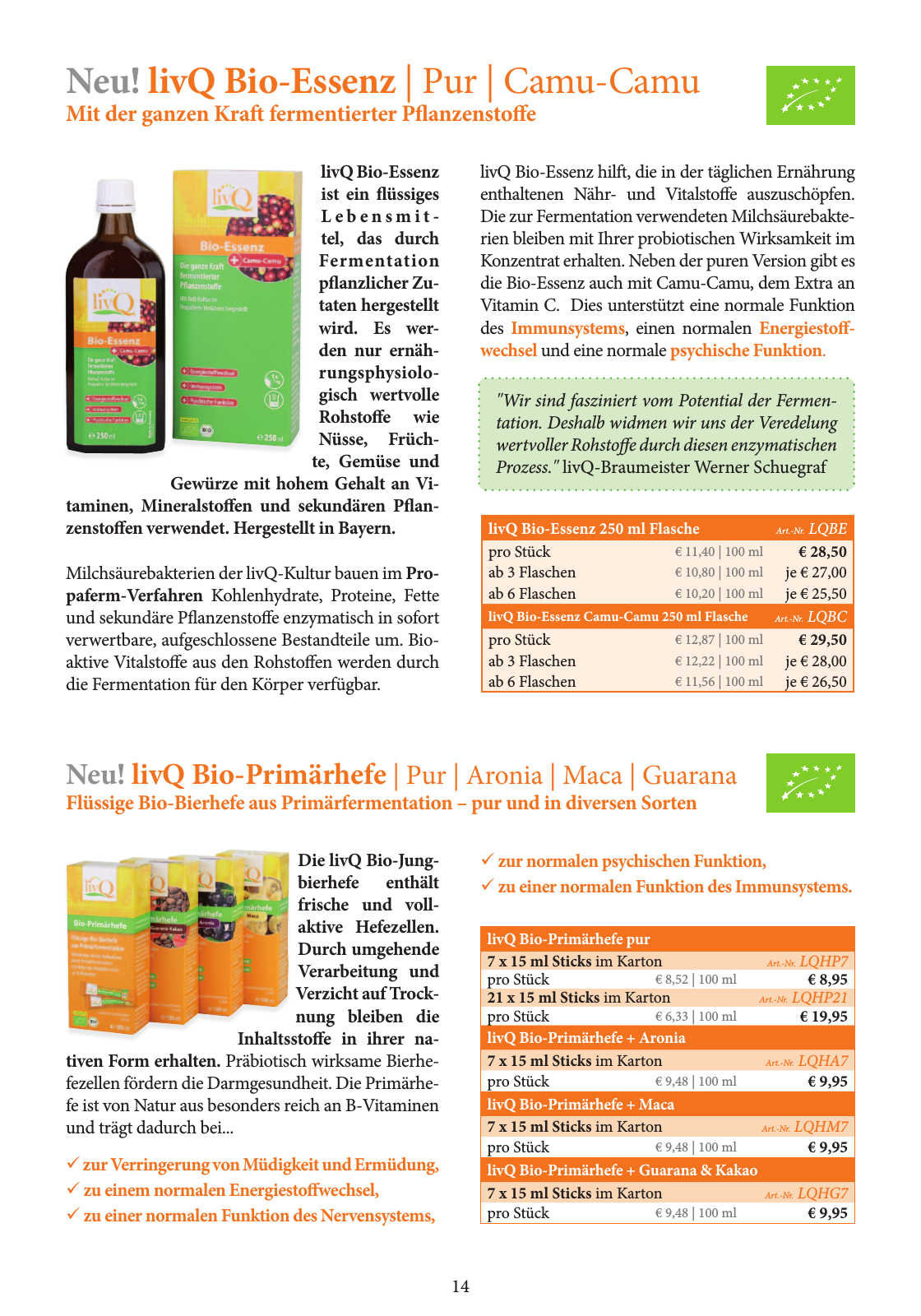 Vorschau Essential Foods Katalog 2016 Seite 14