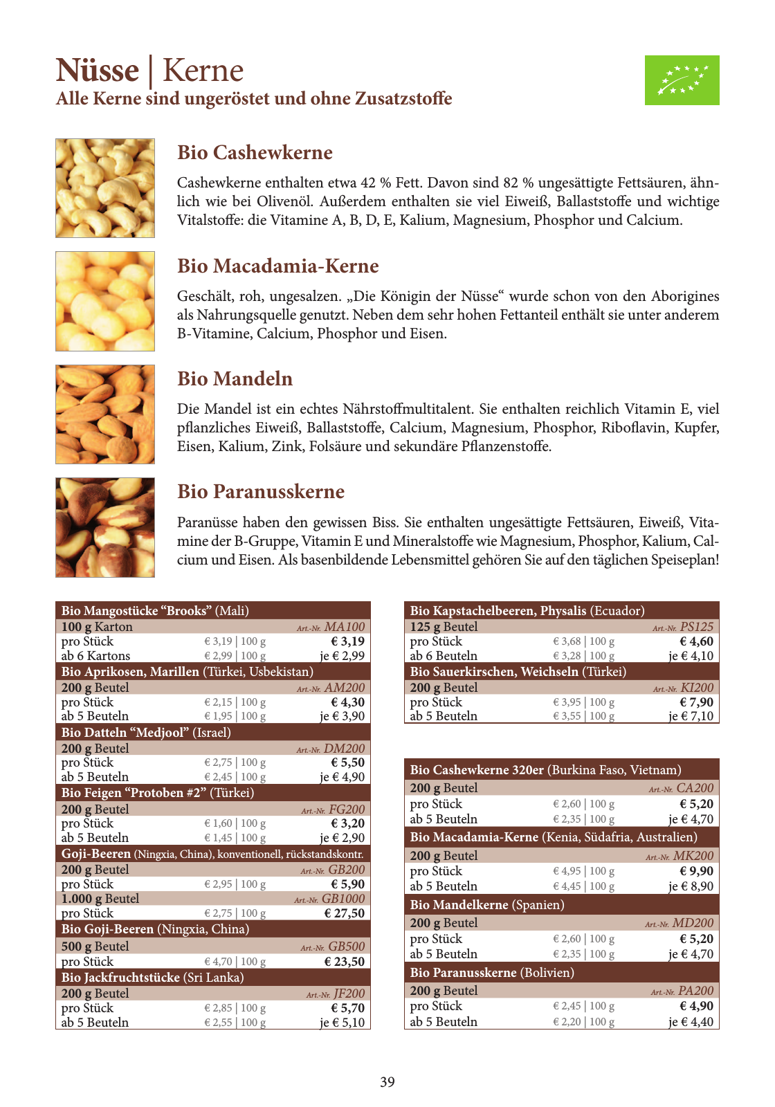 Vorschau Essential Foods Katalog 2016 Seite 39