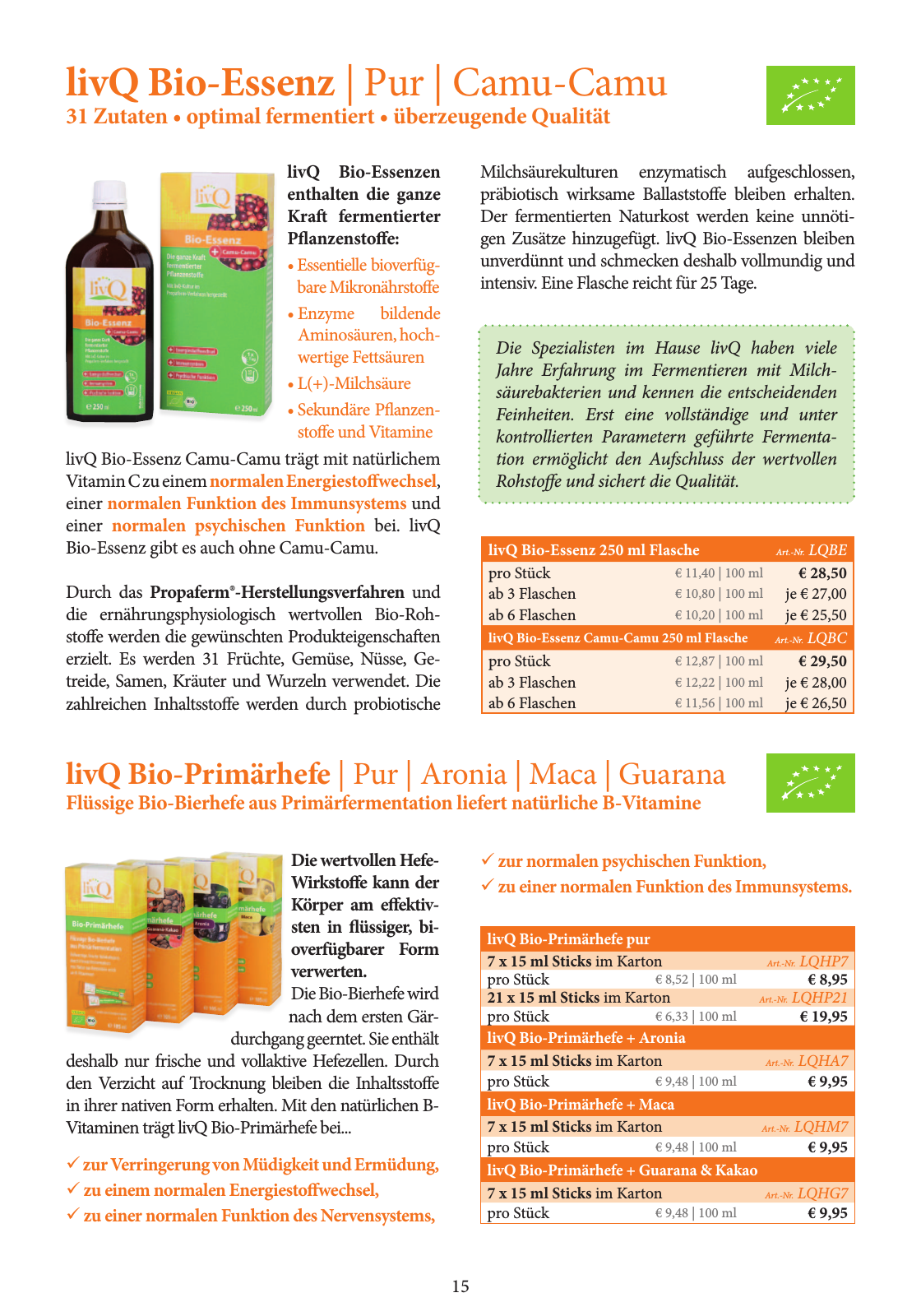 Vorschau Essential Foods Katalog Frühjahr | Sommer 2016 Seite 15