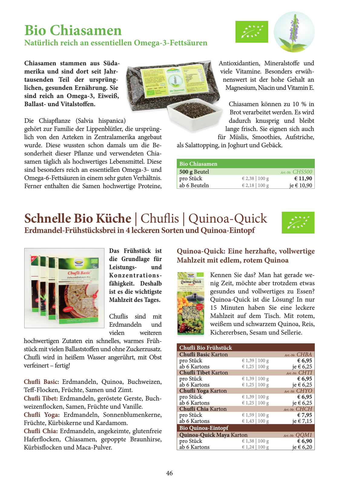 Vorschau Essential Foods Katalog Frühjahr | Sommer 2016 Seite 46