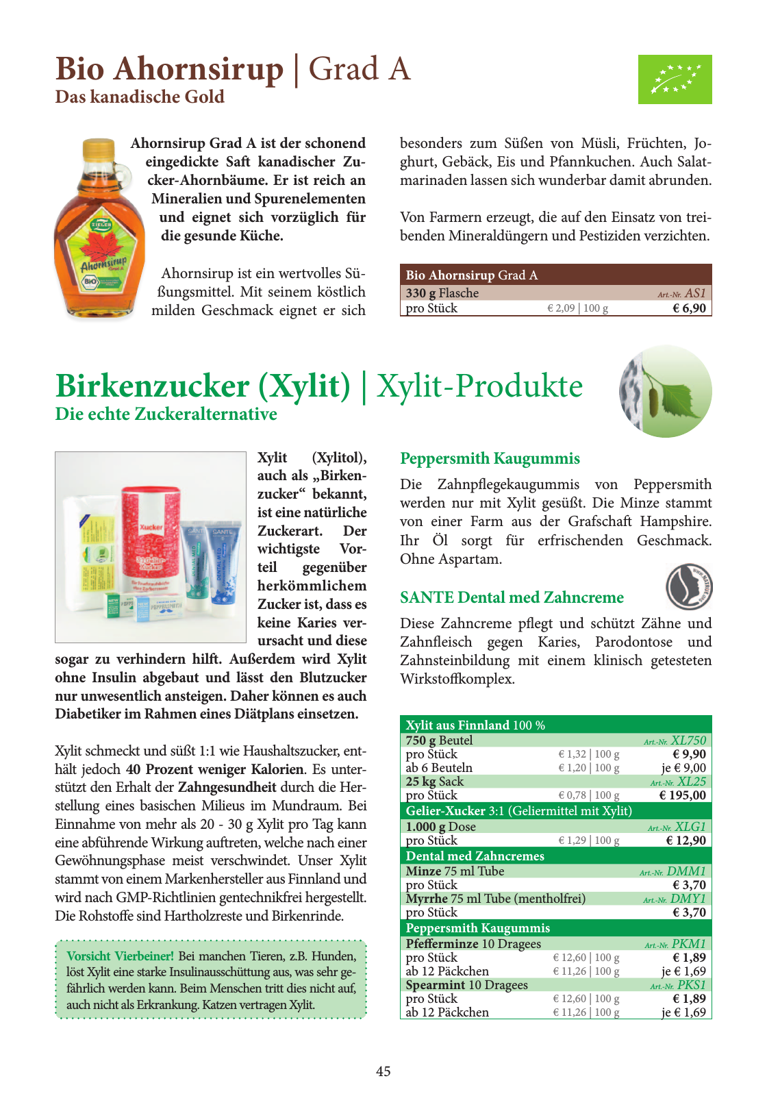 Vorschau Essential Foods Katalog Frühjahr | Sommer 2016 Seite 45