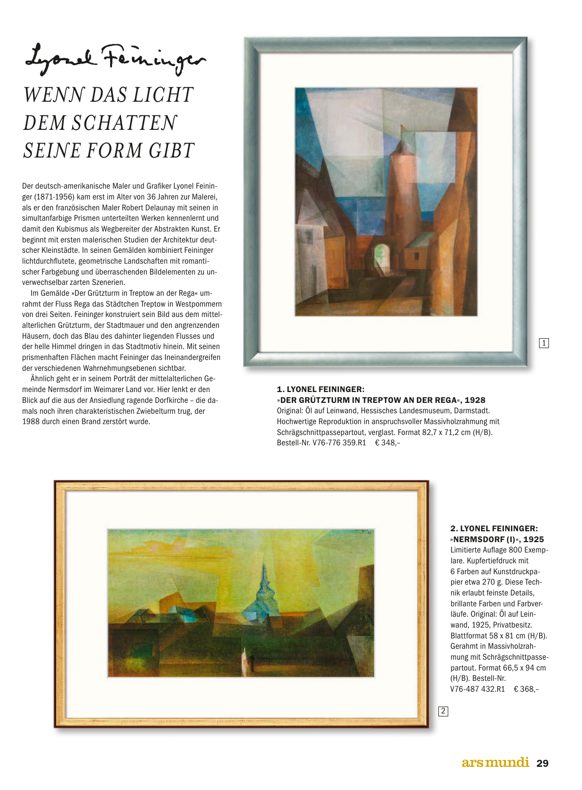 Vorschau ars mundi Kunstkatalog Herbst 2017 Seite 29