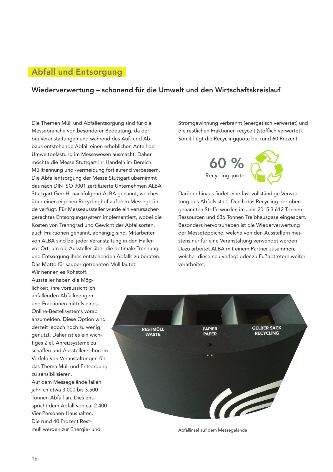 Vorschau Messe Stuttgart Nachhaltigkeitsbericht Seite 16