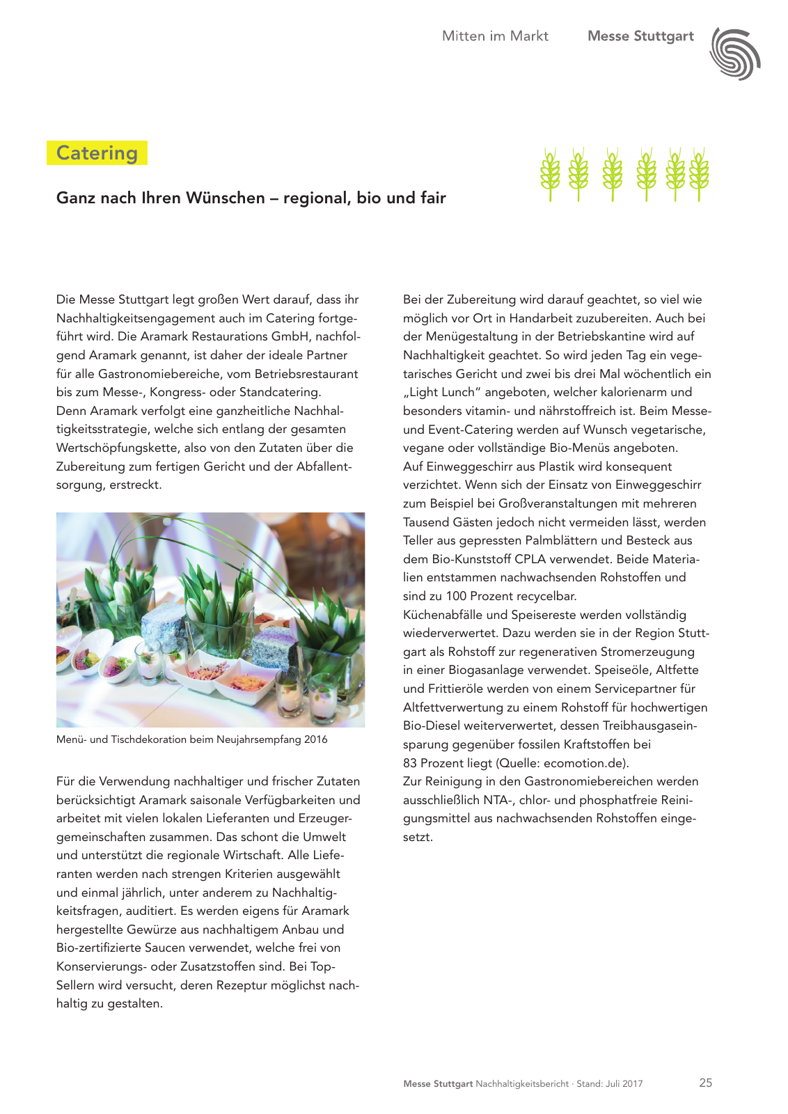 Vorschau Messe Stuttgart Nachhaltigkeitsbericht Seite 25
