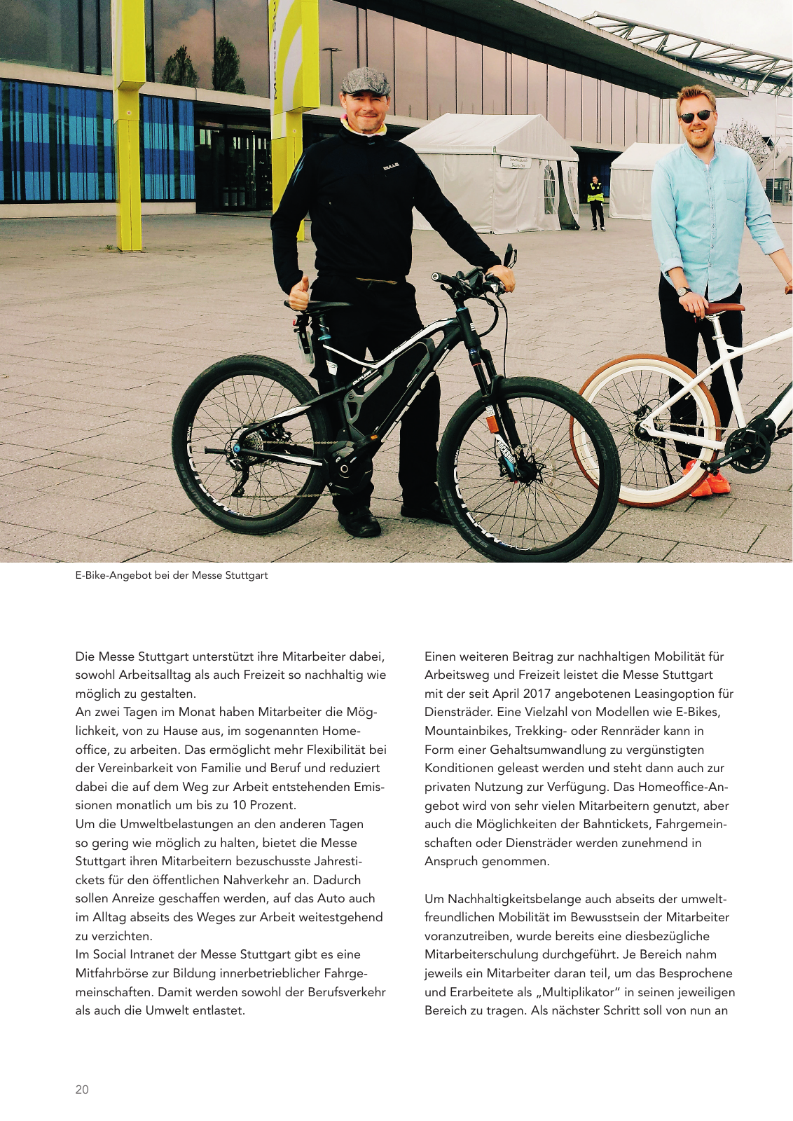 Vorschau Messe Stuttgart Nachhaltigkeitsbericht Seite 20