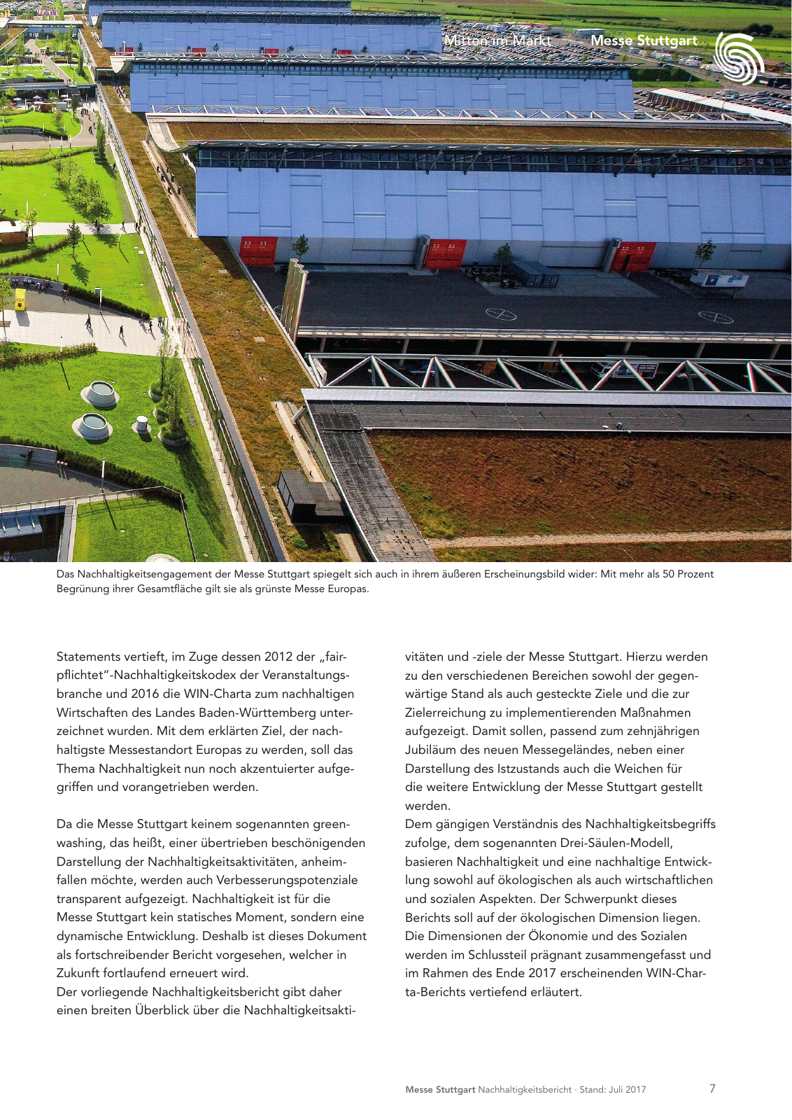 Vorschau Messe Stuttgart Nachhaltigkeitsbericht Seite 7