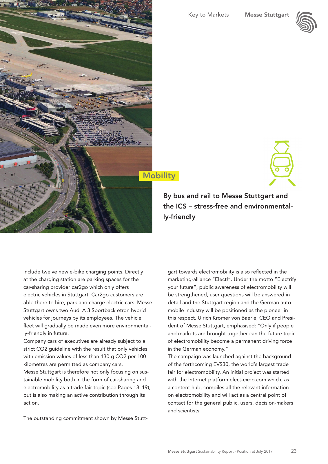 Vorschau Messe Stuttgart Sustainability Report Seite 23