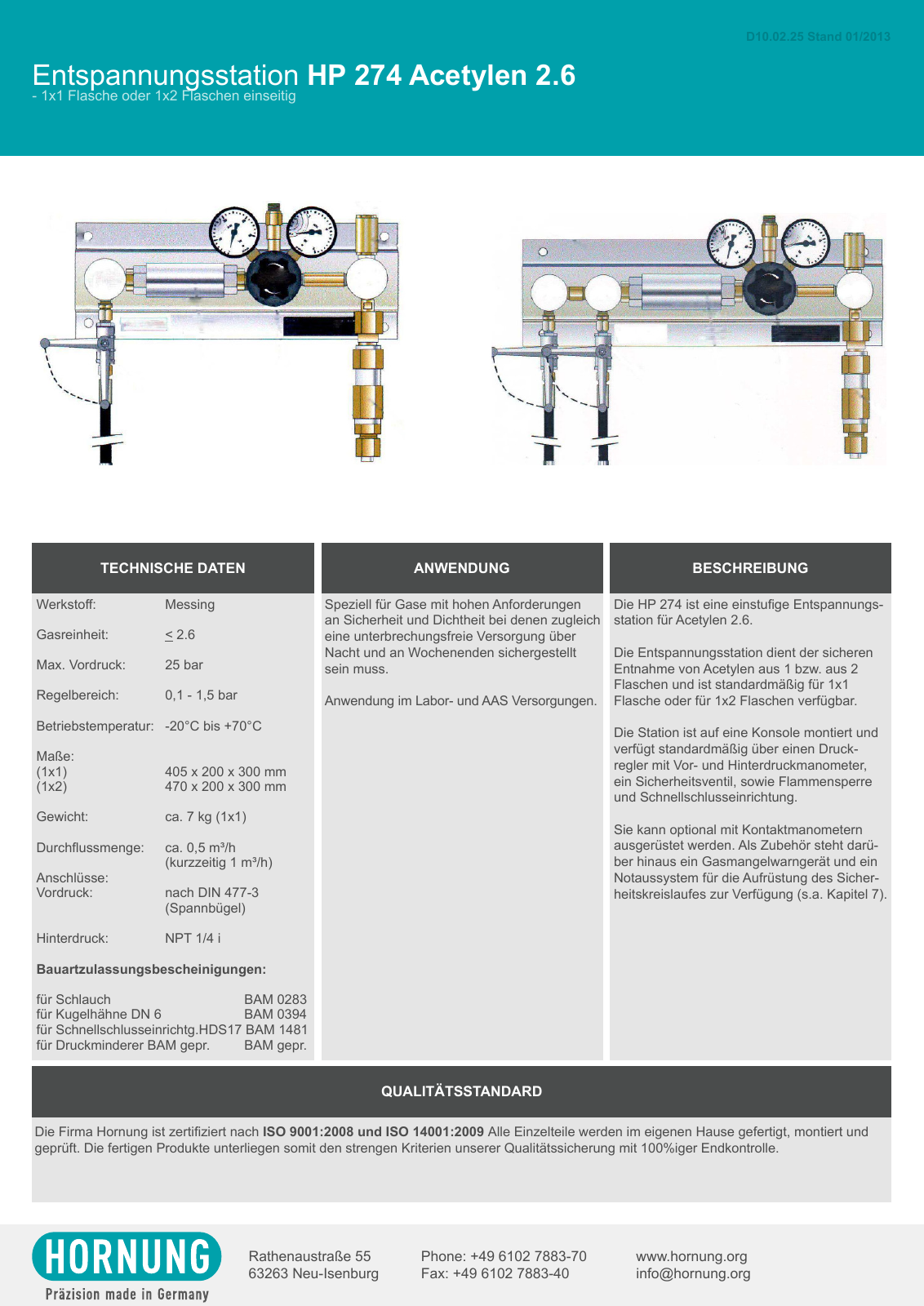 Vorschau Katalog Armaturen für Reinstgase - Hornung GmbH Seite 68
