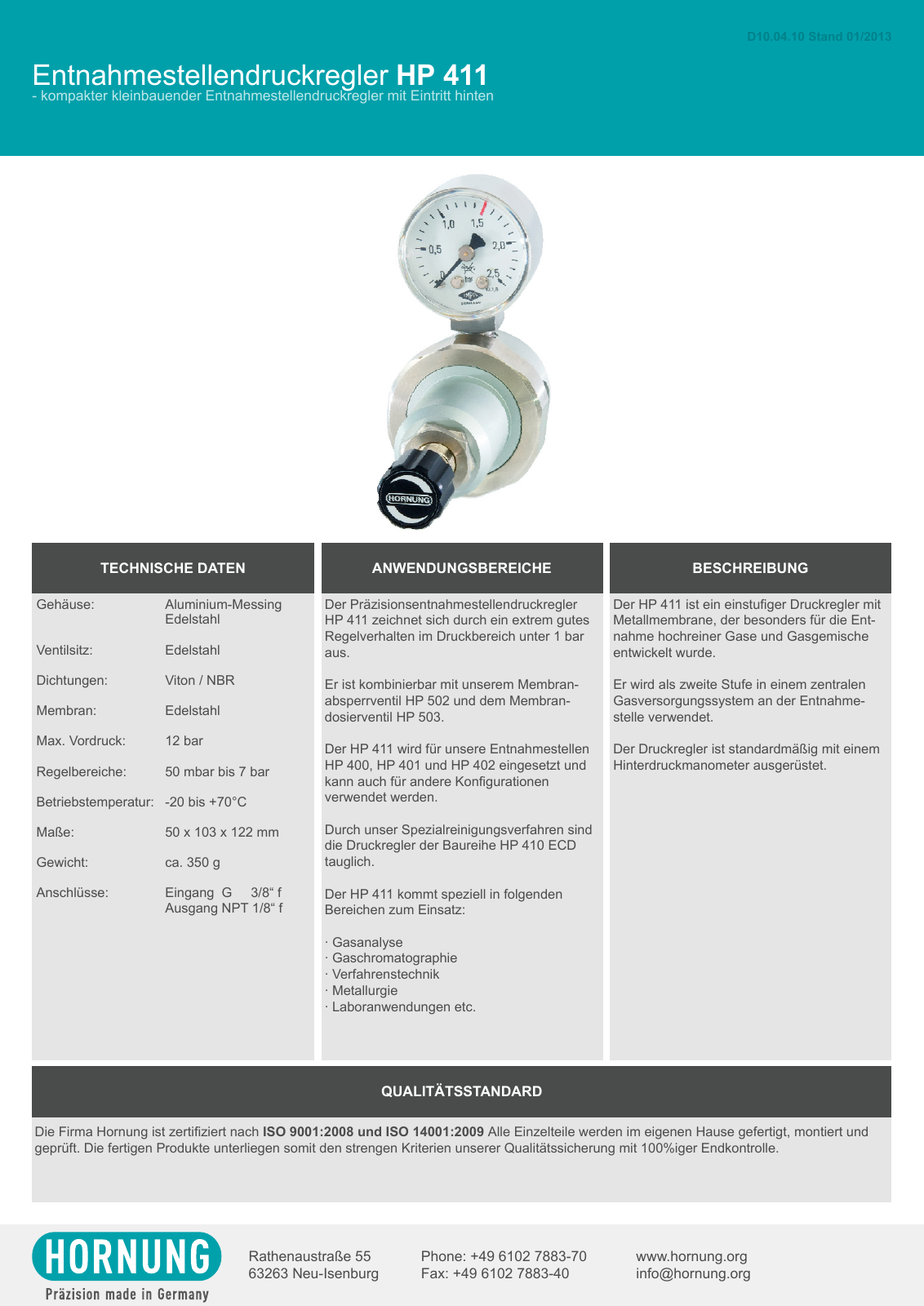 Vorschau Katalog Armaturen für Reinstgase - Hornung GmbH Seite 126