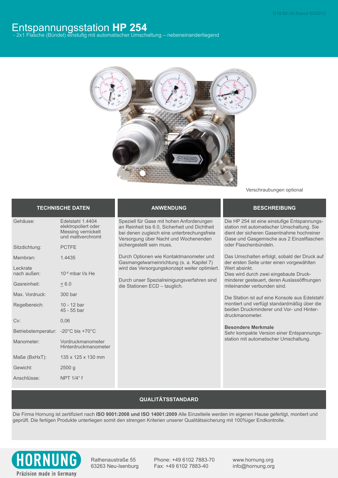 Vorschau Katalog Armaturen für Reinstgase - Hornung GmbH Seite 52