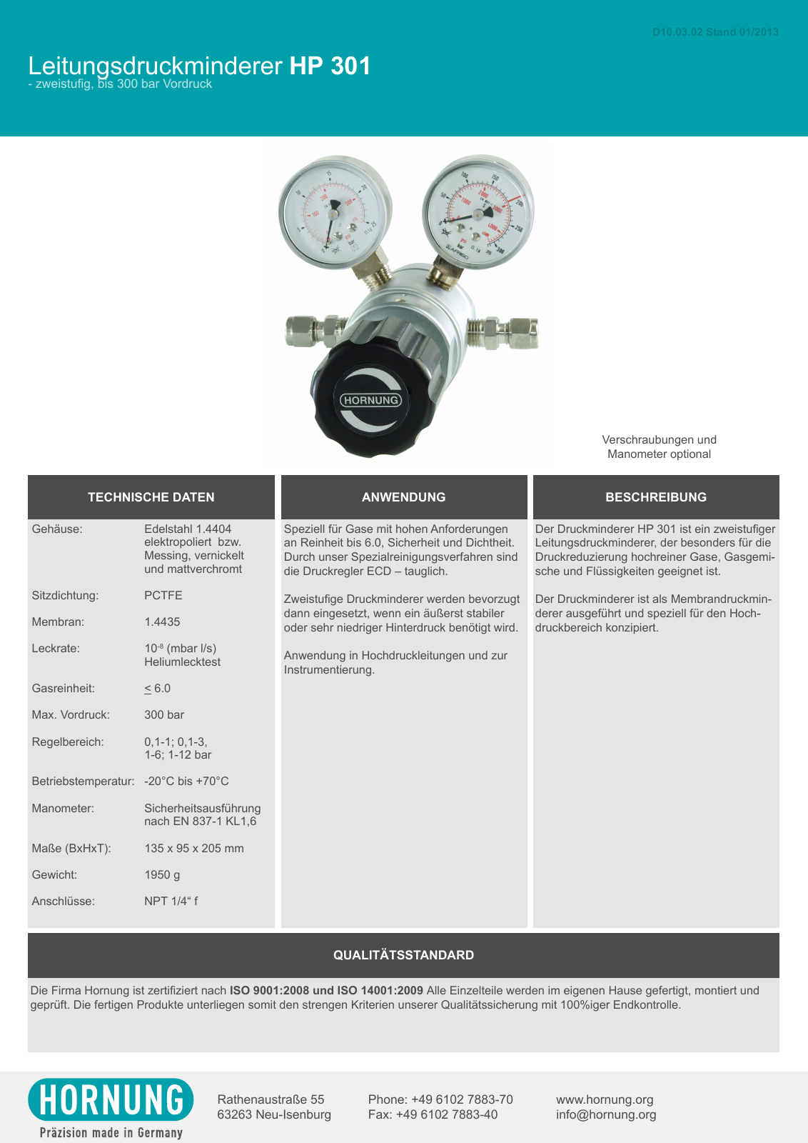Vorschau Katalog Armaturen für Reinstgase - Hornung GmbH Seite 82