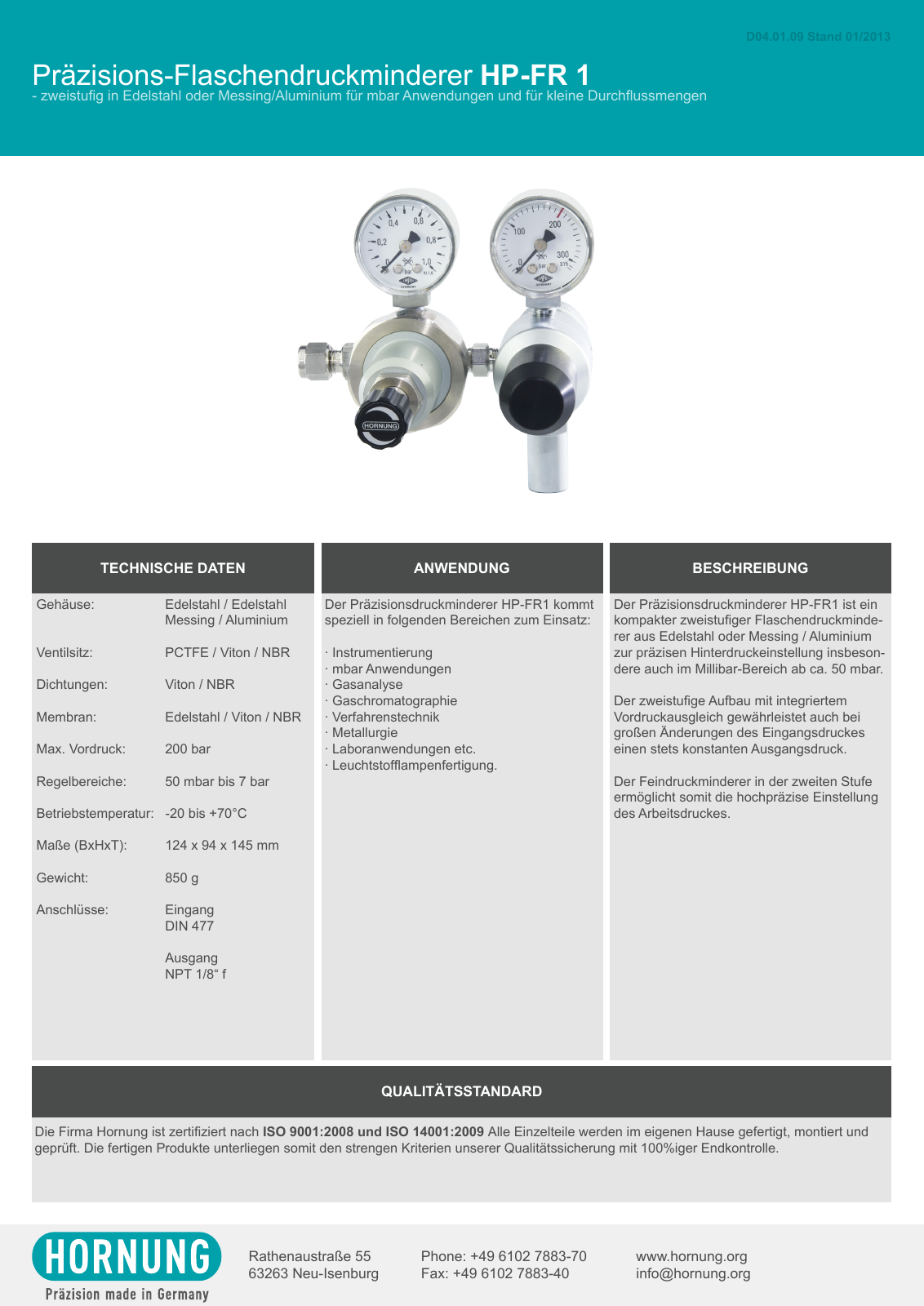 Vorschau Katalog Armaturen für Reinstgase - Hornung GmbH Seite 18
