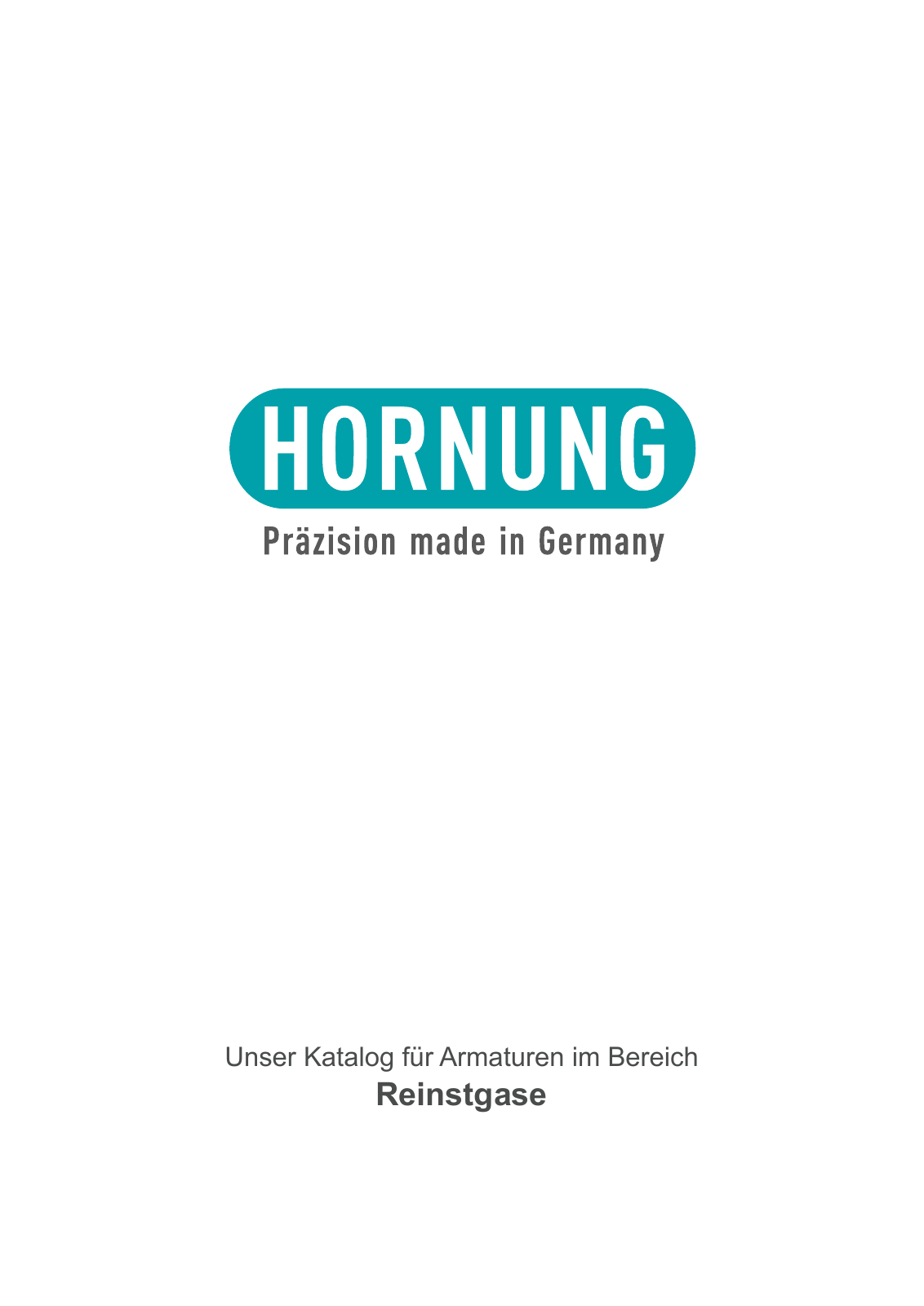 Vorschau Katalog Armaturen für Reinstgase - Hornung GmbH Seite 1