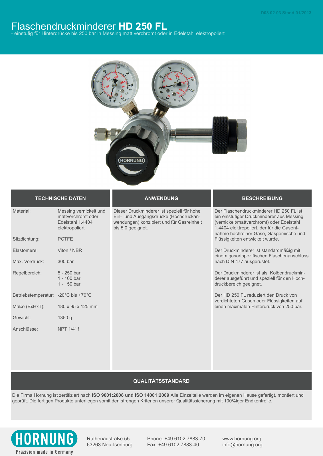 Vorschau Katalog Armaturen für Reinstgase - Hornung GmbH Seite 22