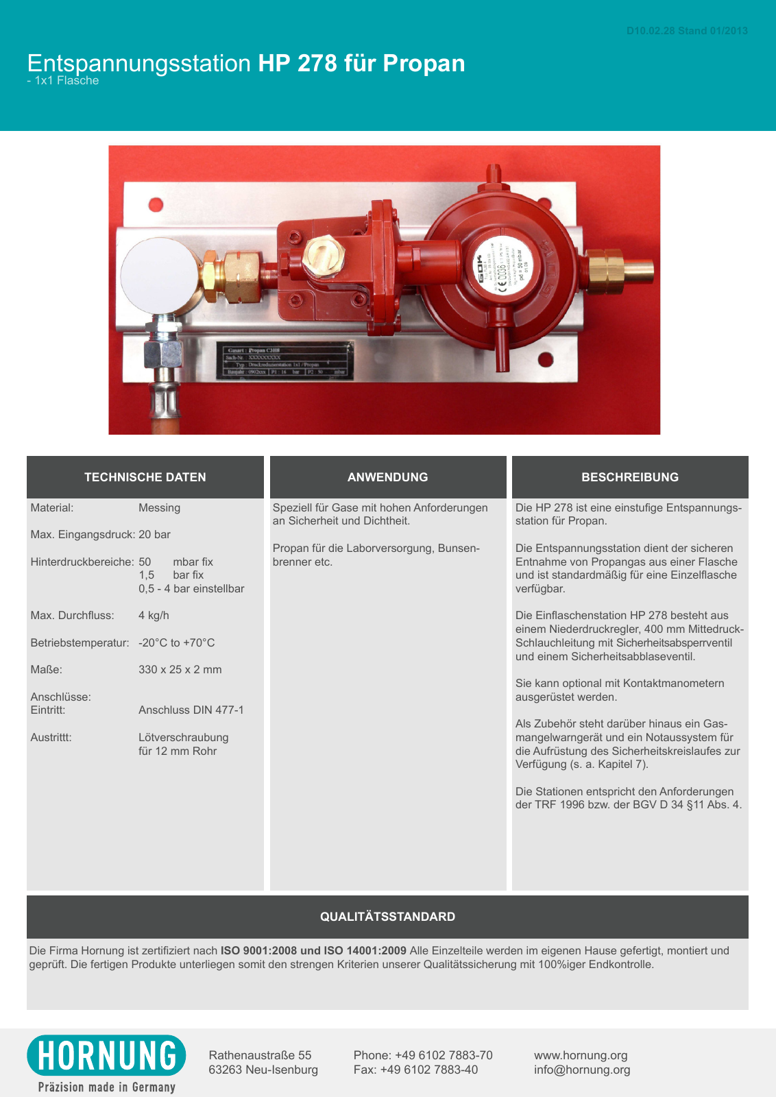 Vorschau Katalog Armaturen für Reinstgase - Hornung GmbH Seite 72