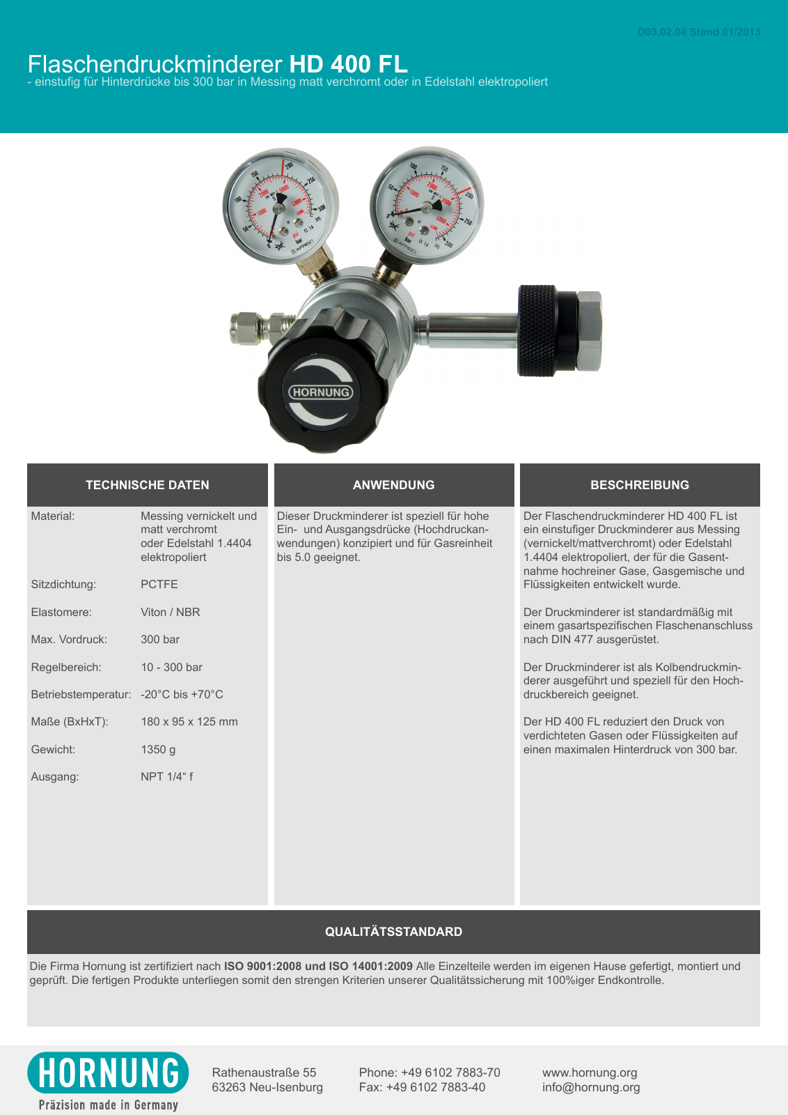 Vorschau Katalog Armaturen für Reinstgase - Hornung GmbH Seite 24