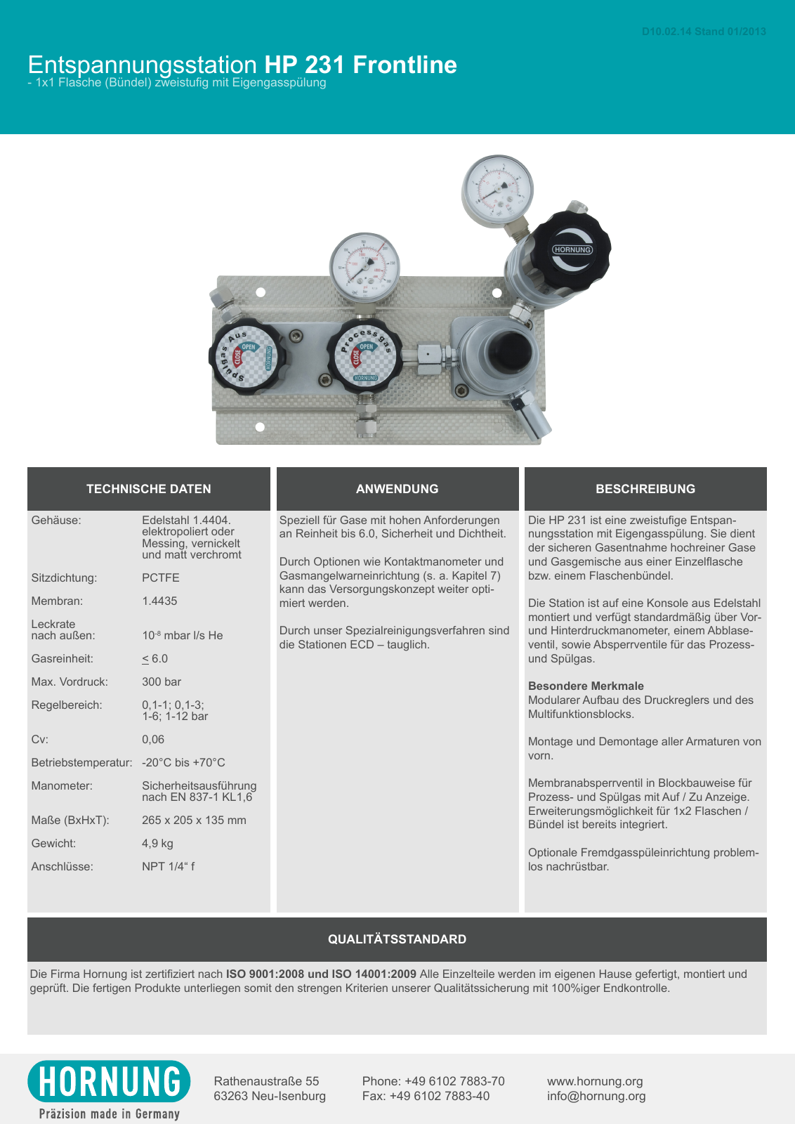 Vorschau Katalog Armaturen für Reinstgase - Hornung GmbH Seite 34