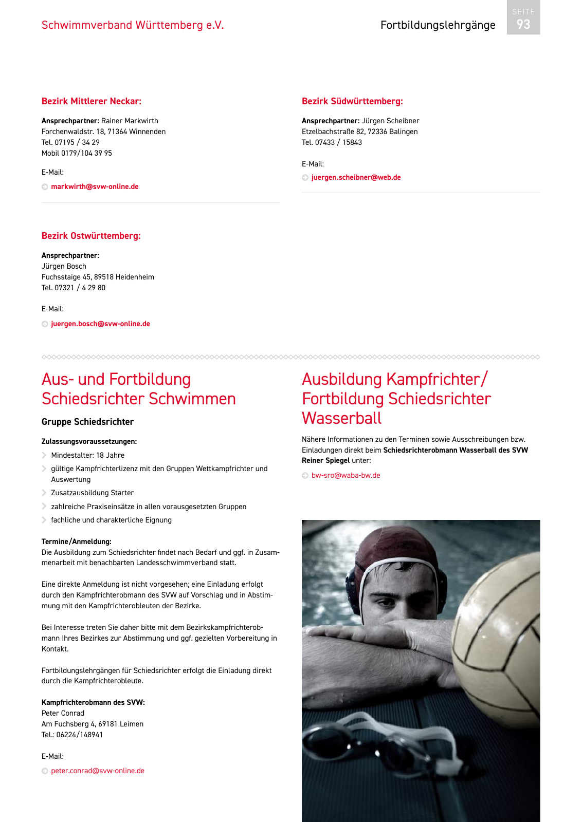 Vorschau Lehrgänge 2019 // Akademie des Schwimmsports Seite 93