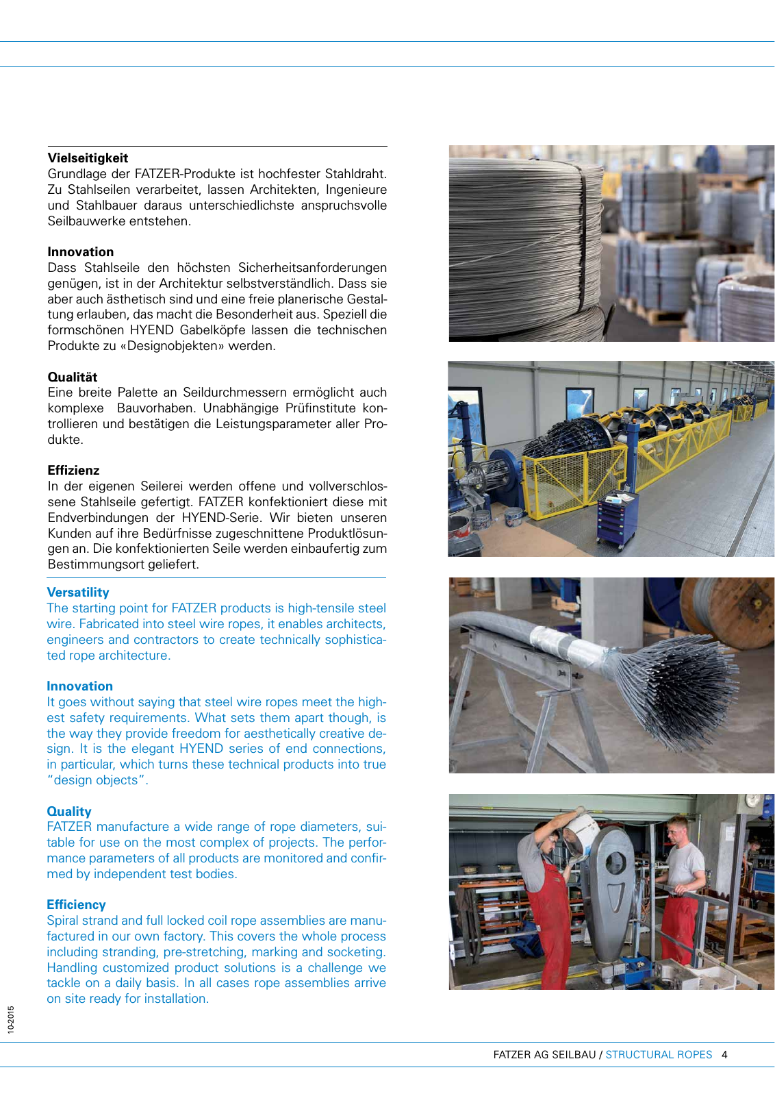 Vorschau FATZER Seilbau Structural Ropes Brochure Seite 5