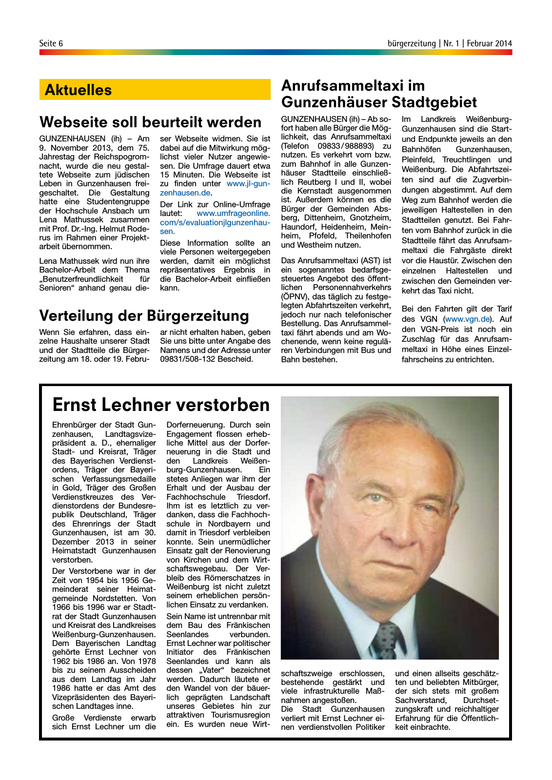 Vorschau StadtLandGUN - Gunzenhäuser Bürgerzeitung Seite 6