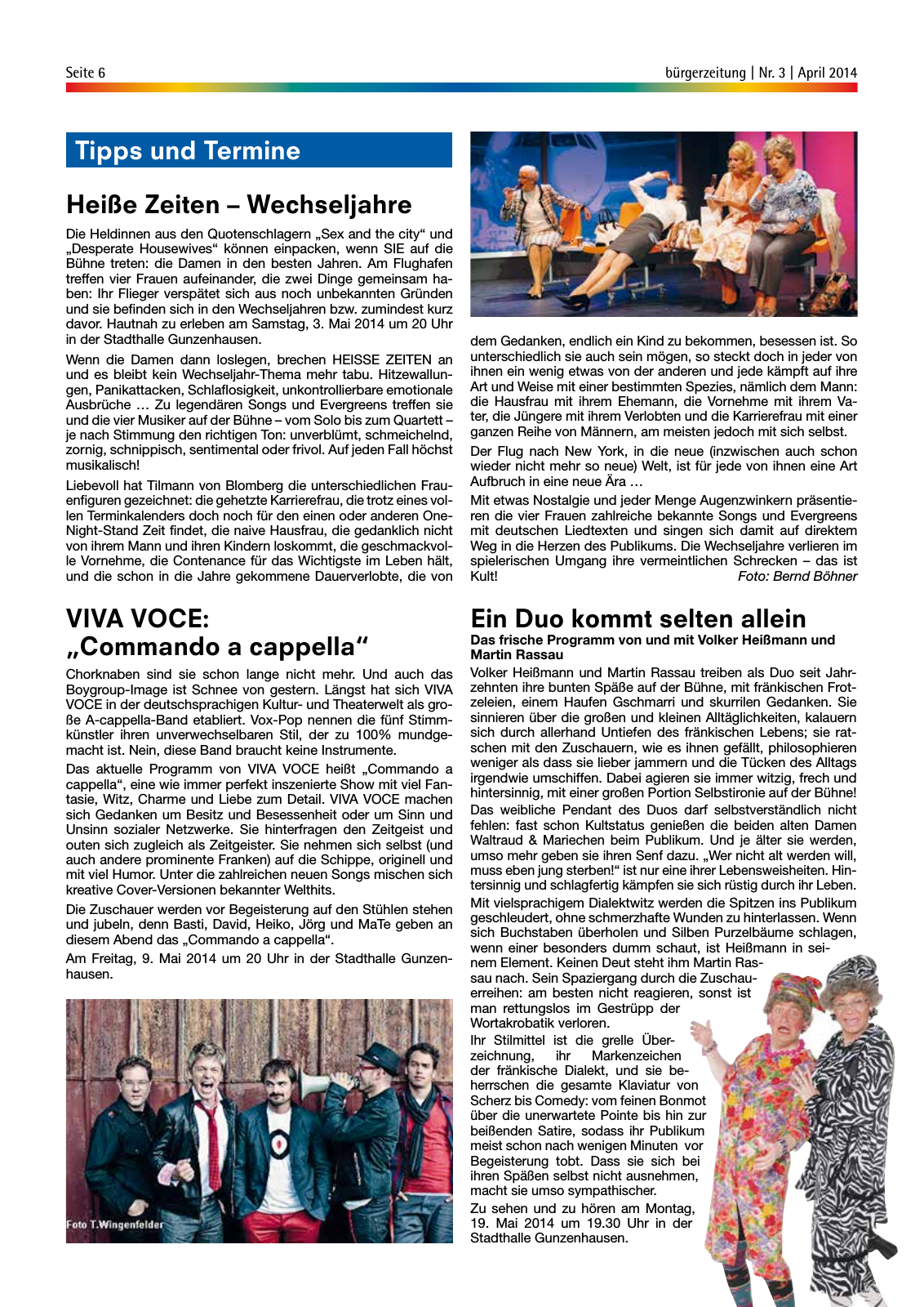 Vorschau StadtLandGUN Gunzenhäuser Bürgerzeitung Nr. 3 | April 2014 Seite 6
