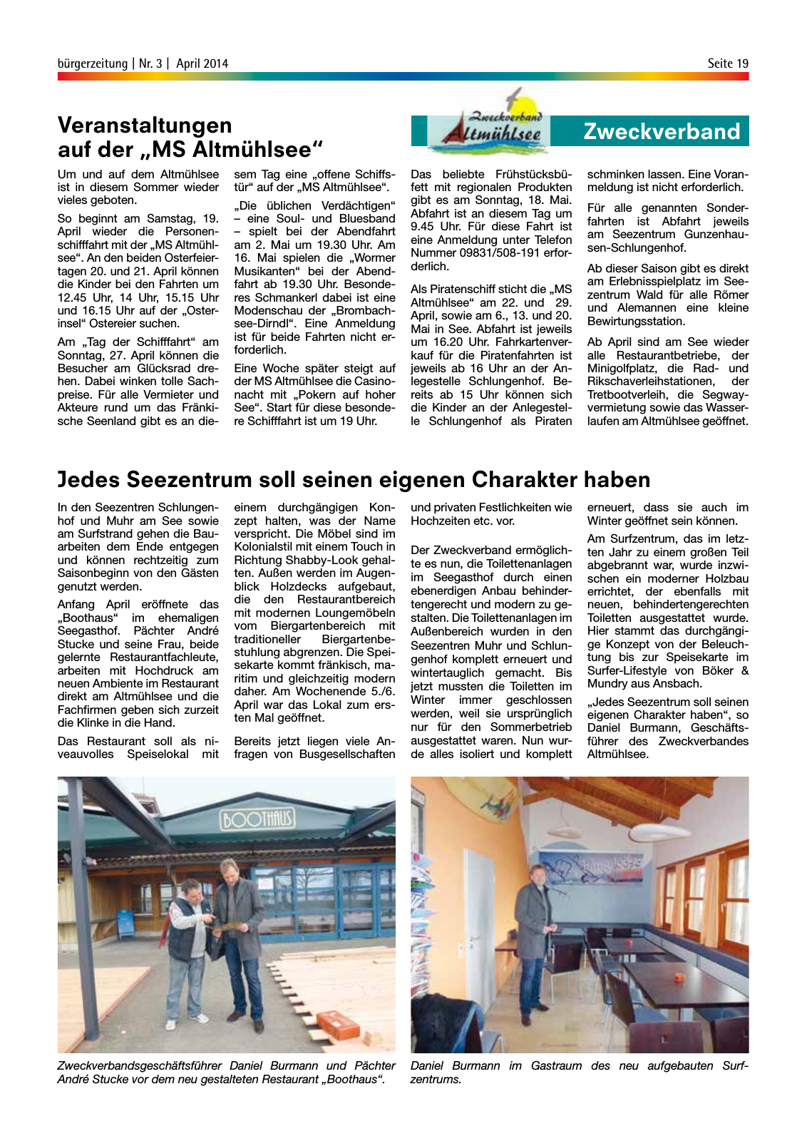 Vorschau StadtLandGUN Gunzenhäuser Bürgerzeitung Nr. 3 | April 2014 Seite 19