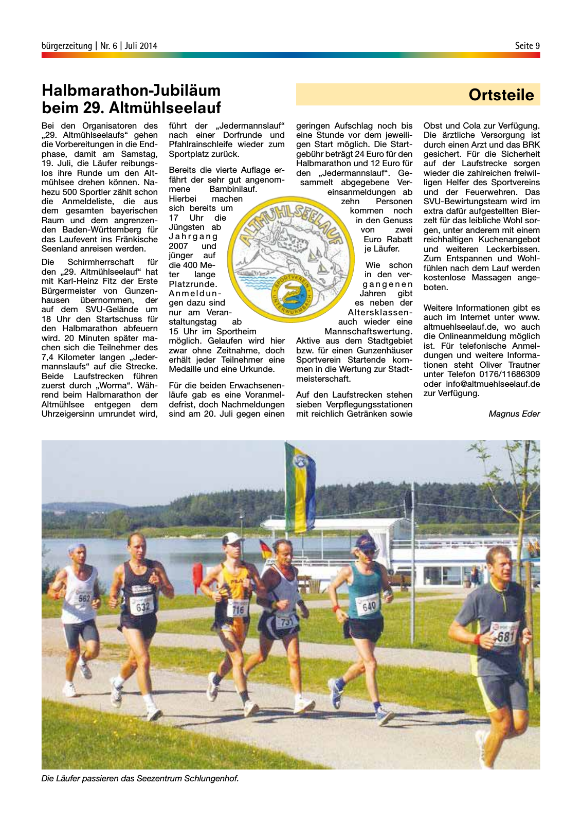 Vorschau StadtLandGUN Gunzenhäuser Bürgerzeitung Nr. 6 | Juli 2014 Seite 9