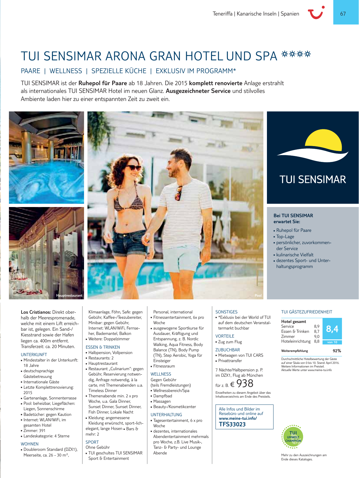 Vorschau TUI SENSIMAR Onlinekatalog - Sommer 2017 Seite 67