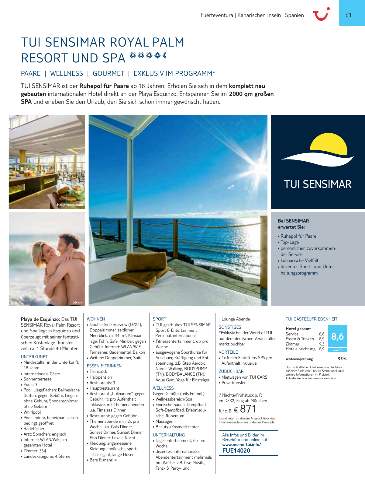 Vorschau TUI SENSIMAR Onlinekatalog - Sommer 2017 Seite 63
