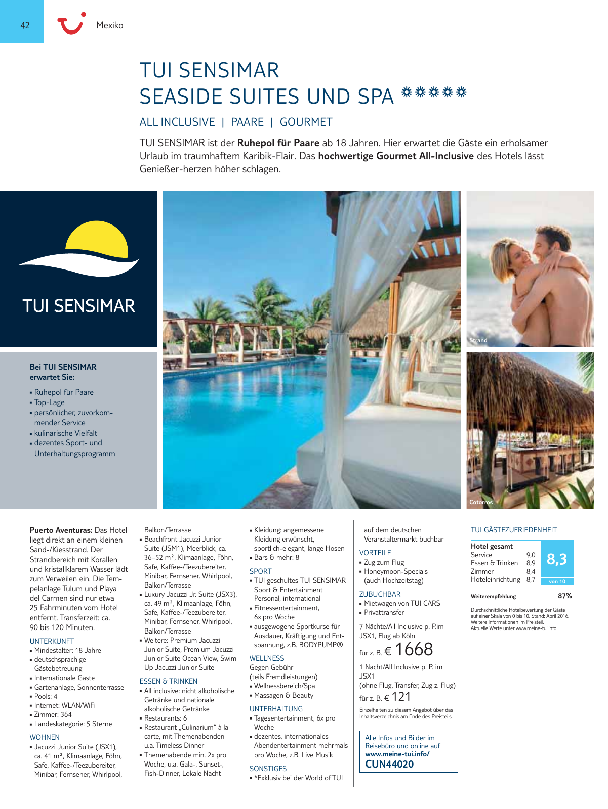 Vorschau TUI SENSIMAR Onlinekatalog - Sommer 2017 Seite 42