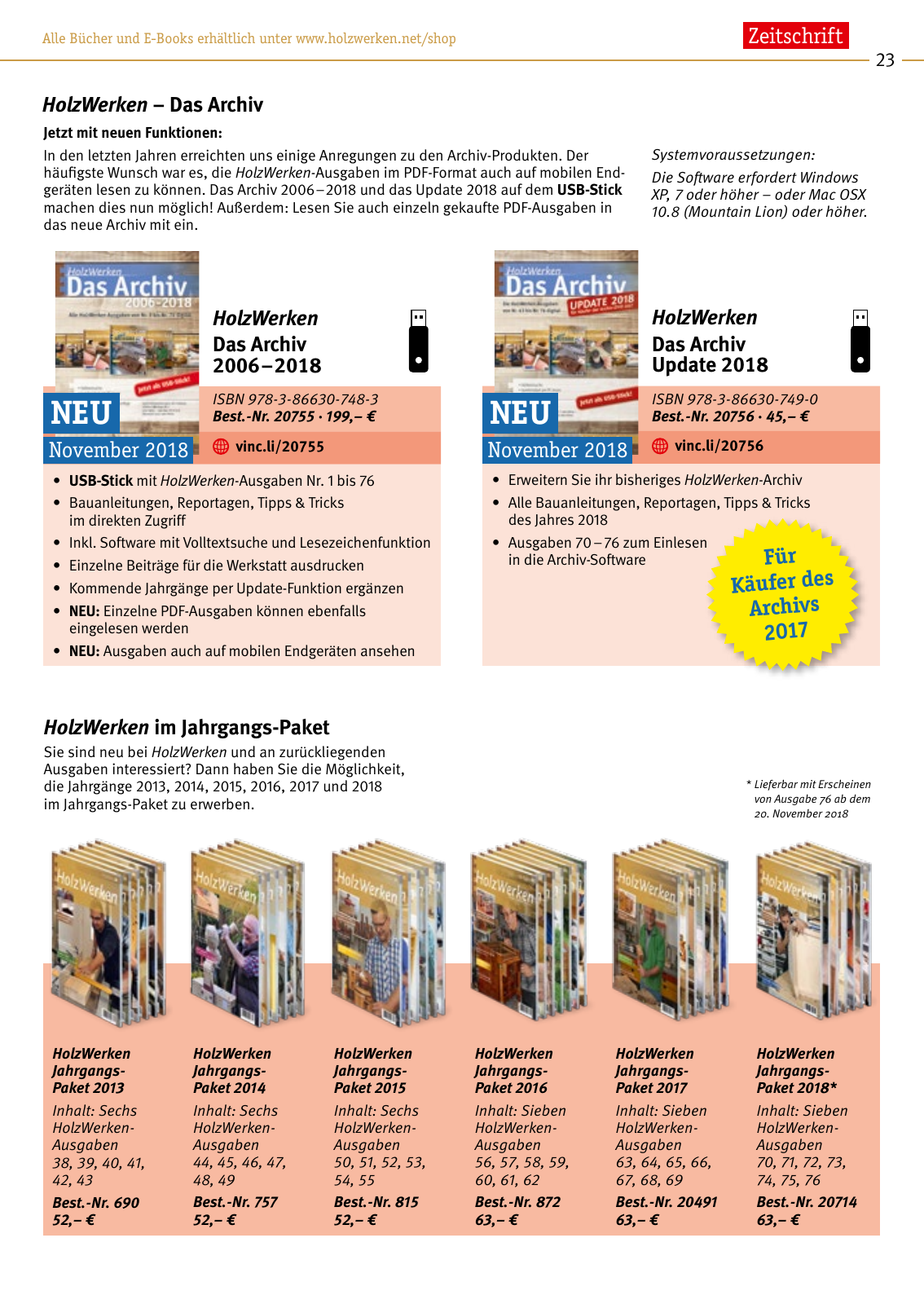 Vorschau HolzWerken Katalog 2019 Seite 23