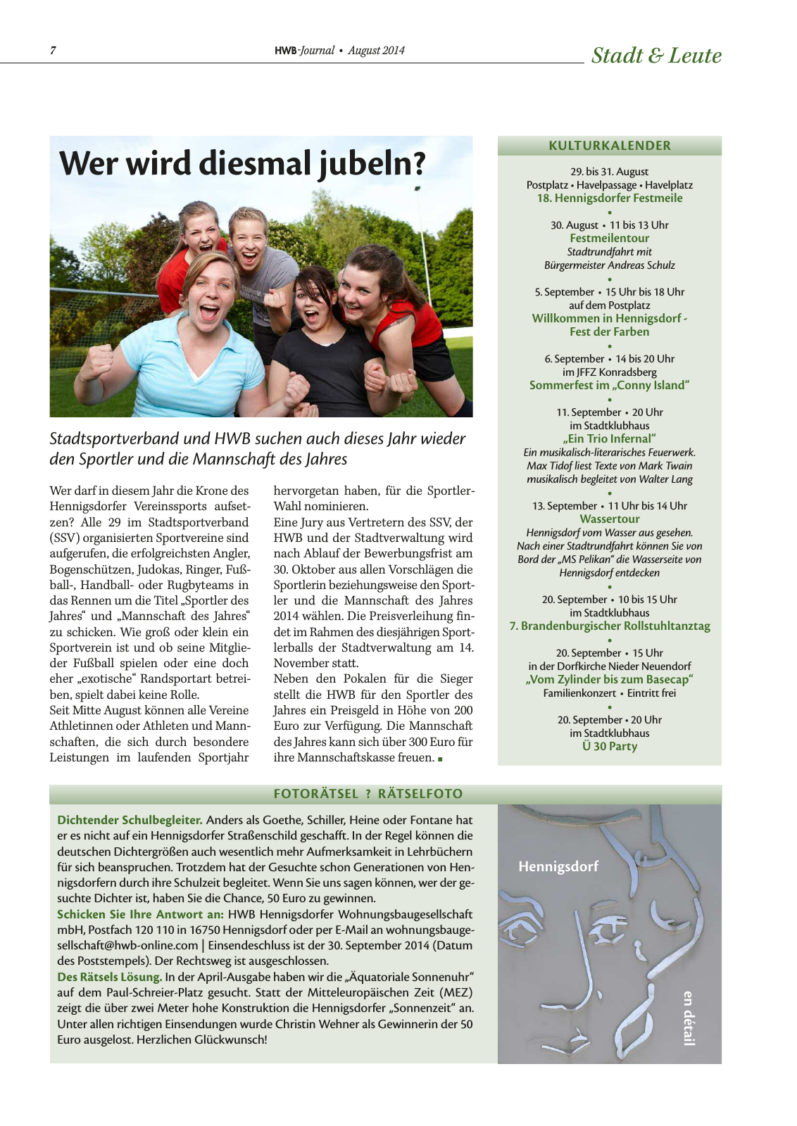 Vorschau HWB-Journal | August 2014 | Nr. 45 Seite 7