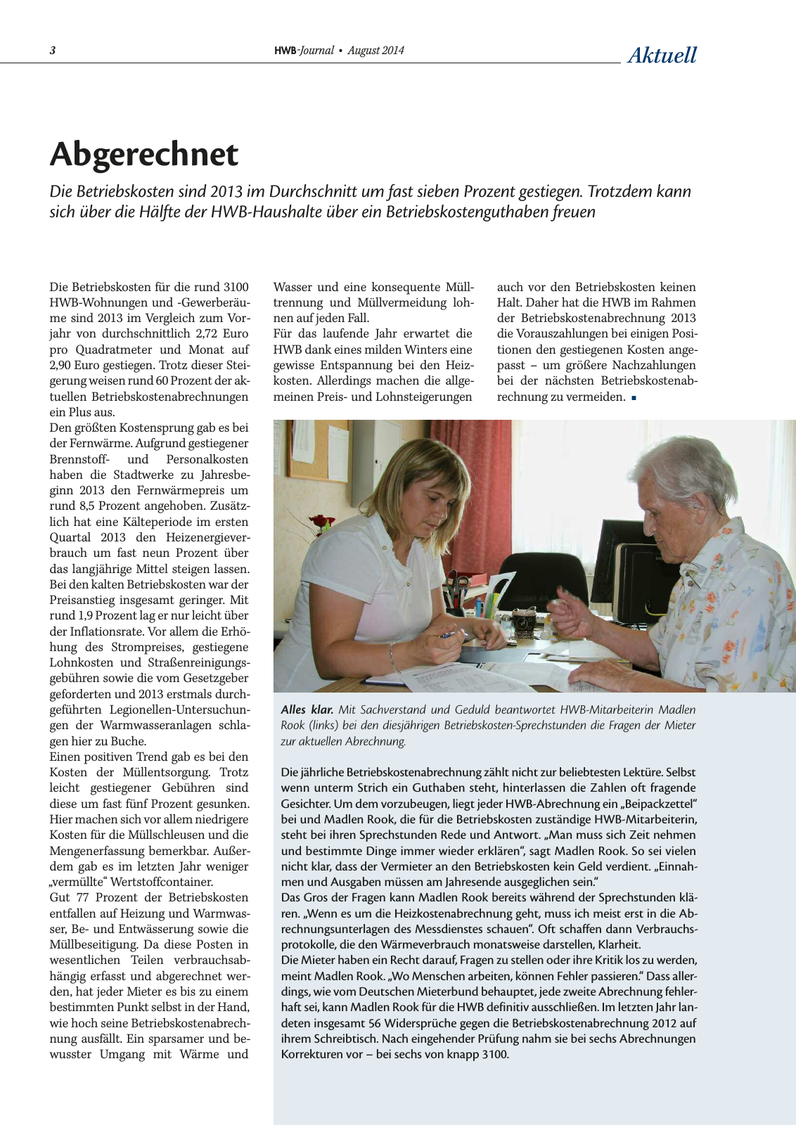 Vorschau HWB-Journal | August 2014 | Nr. 45 Seite 3
