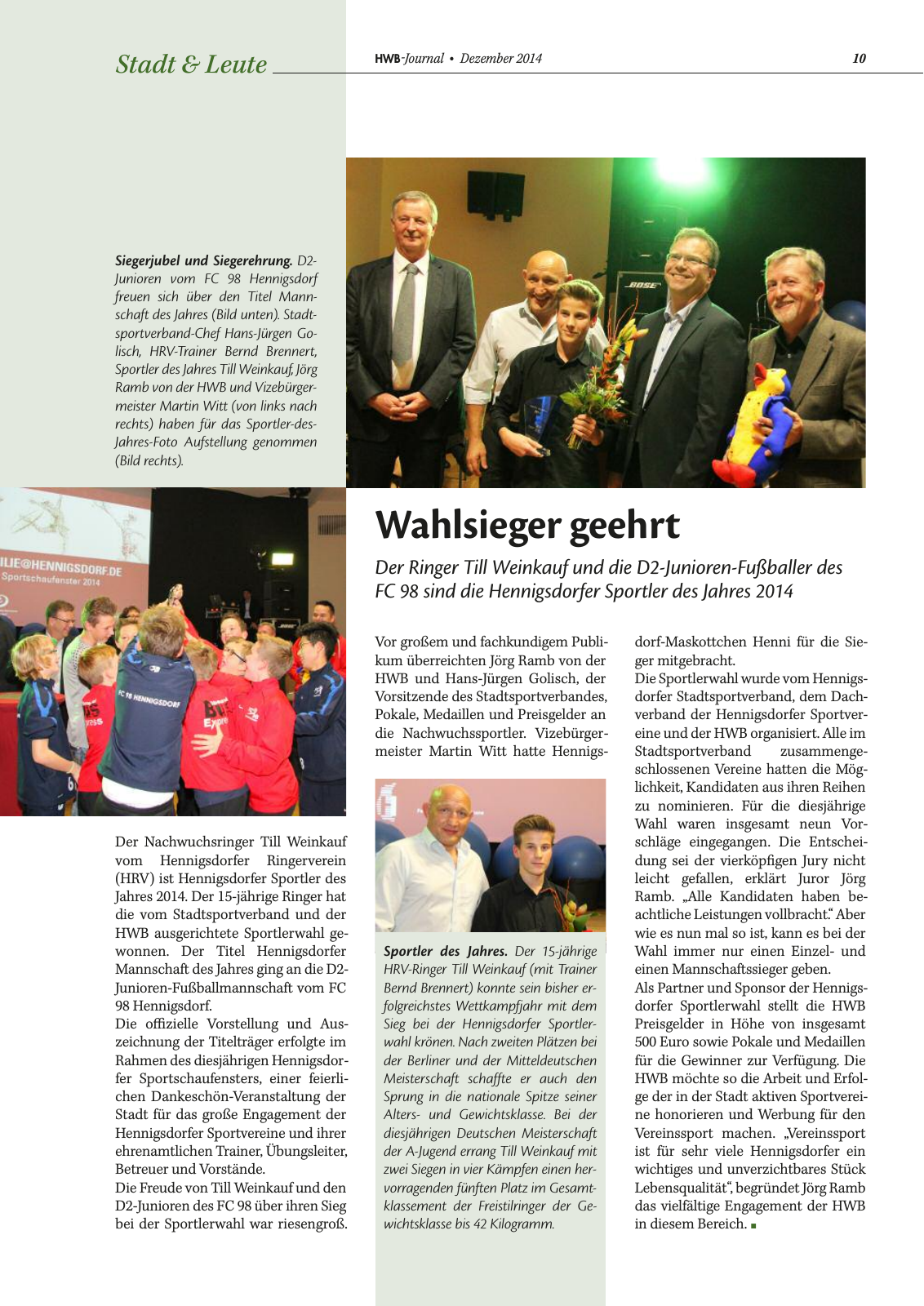 Vorschau HWB-Journal | Dezember 2014 | Nr. 46 Seite 10