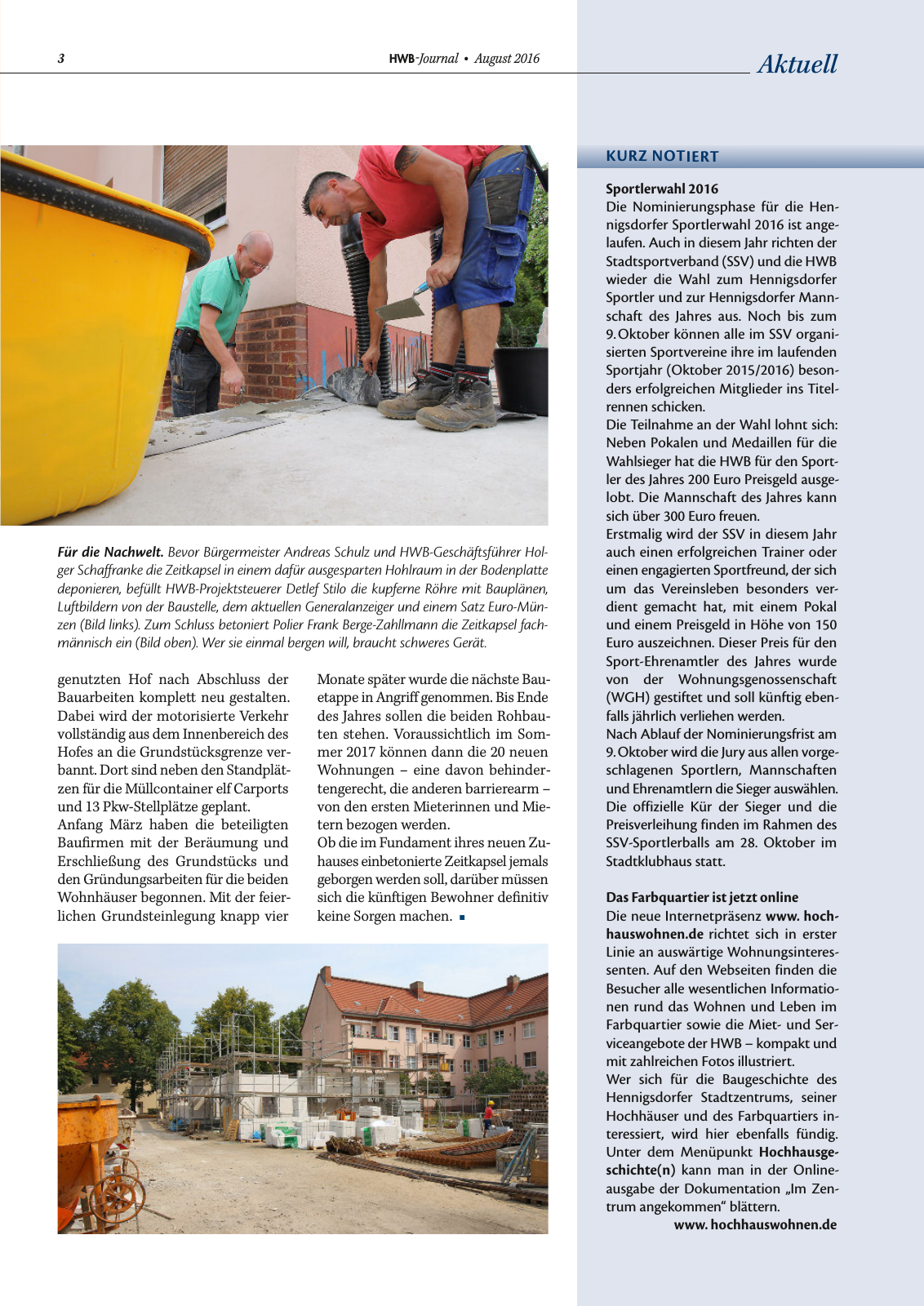 Vorschau HWB-Journal | Ausgabe 51 | August 2016 Seite 3