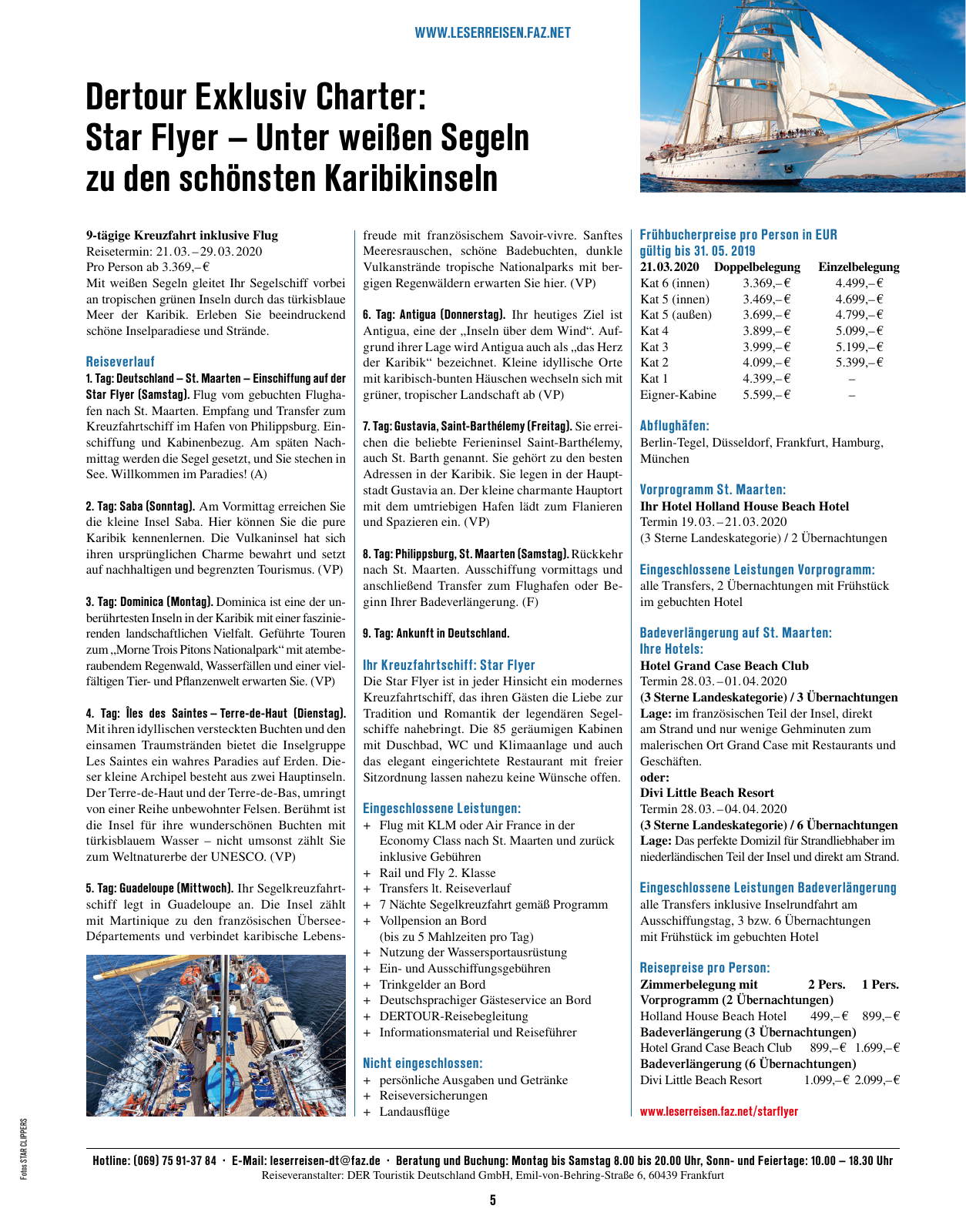 Vorschau F.A.Z. Leserreisen Katalog Traum- und Schiffsreisen Seite 5
