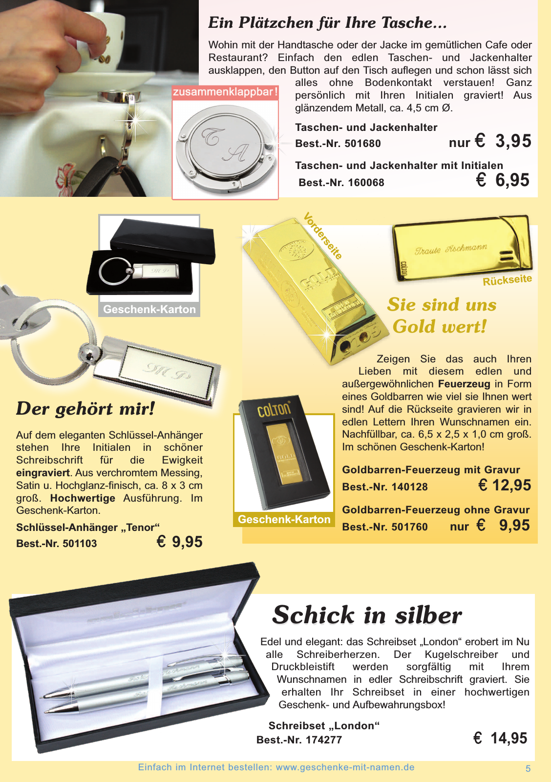 Vorschau Geschenke mit Namen Katalog 2014 / 2015 Seite 5