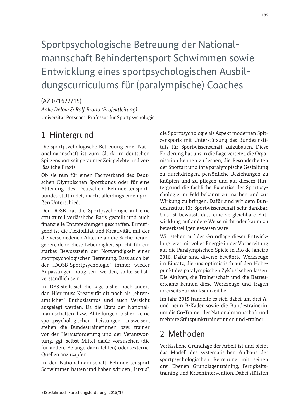 Vorschau BISp-Jahrbuch Forschungsförderung 2015/16 Seite 187