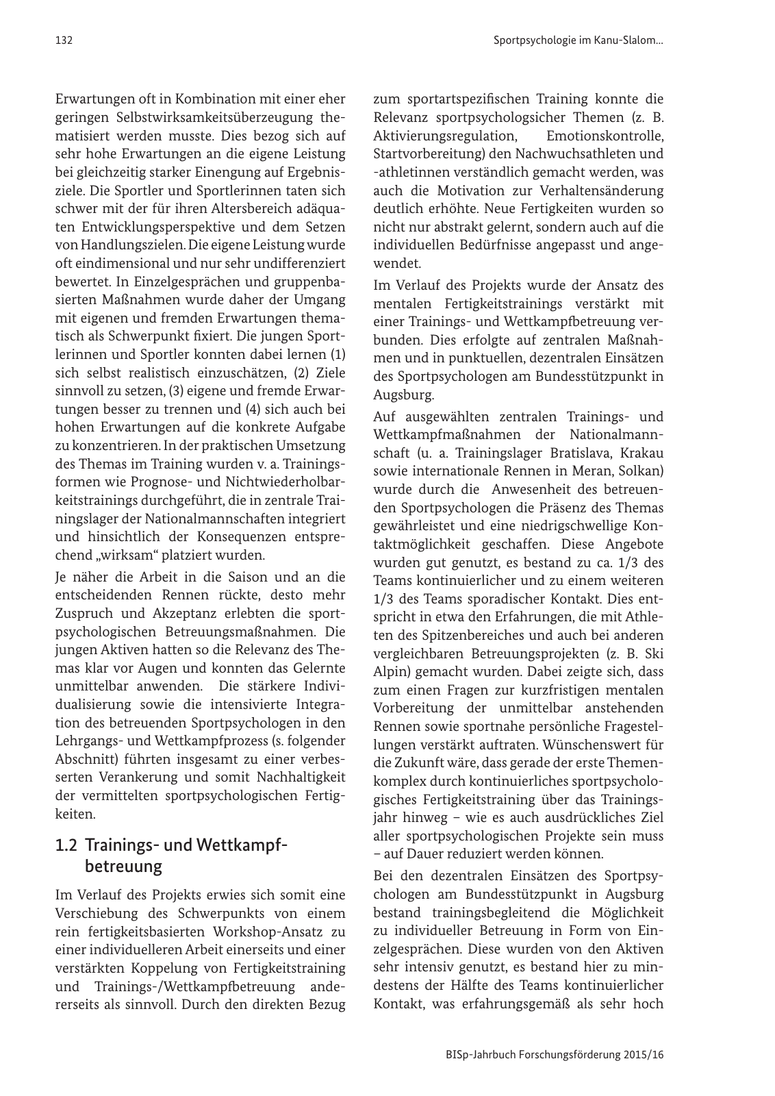 Vorschau BISp-Jahrbuch Forschungsförderung 2015/16 Seite 134