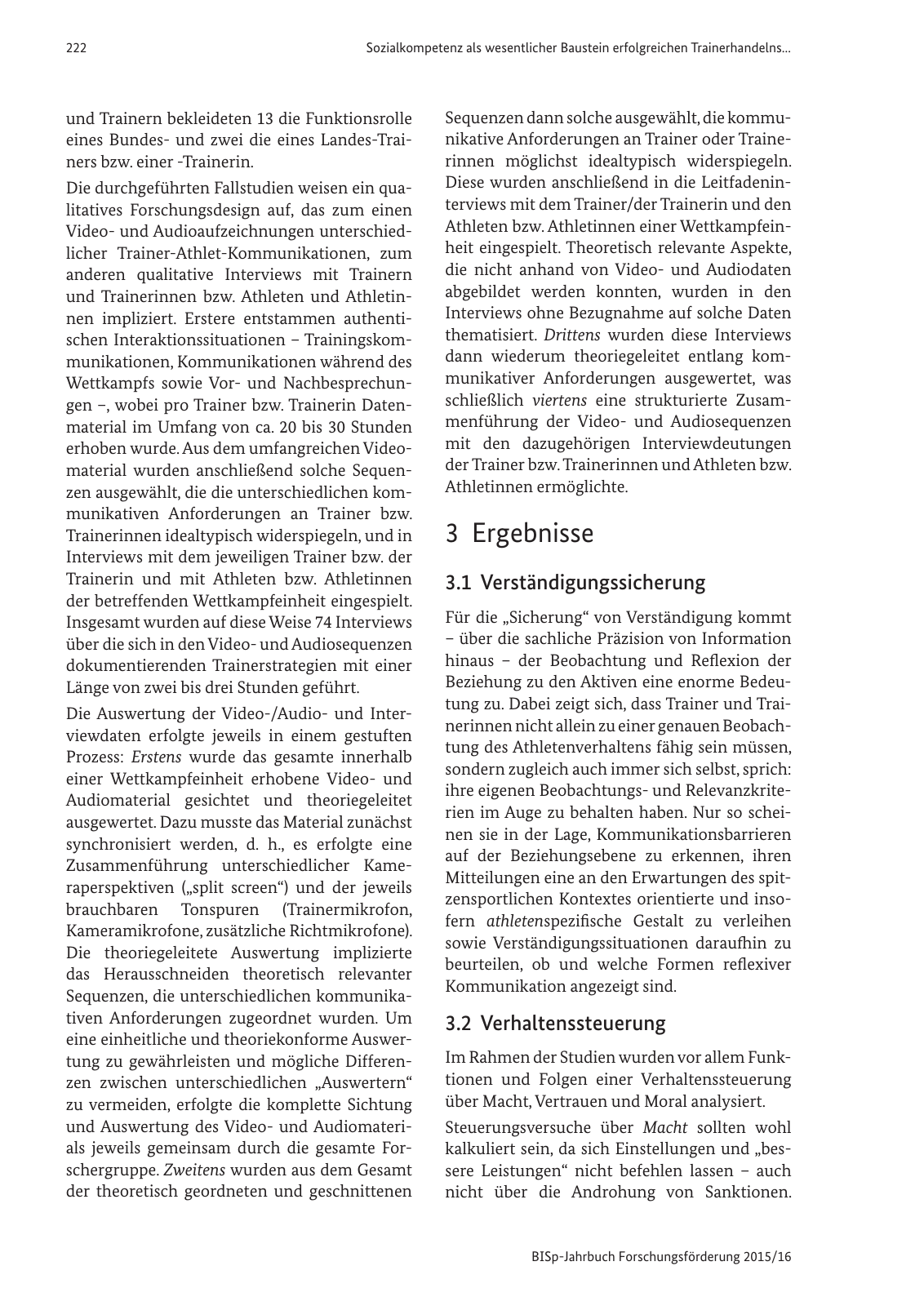 Vorschau BISp-Jahrbuch Forschungsförderung 2015/16 Seite 224
