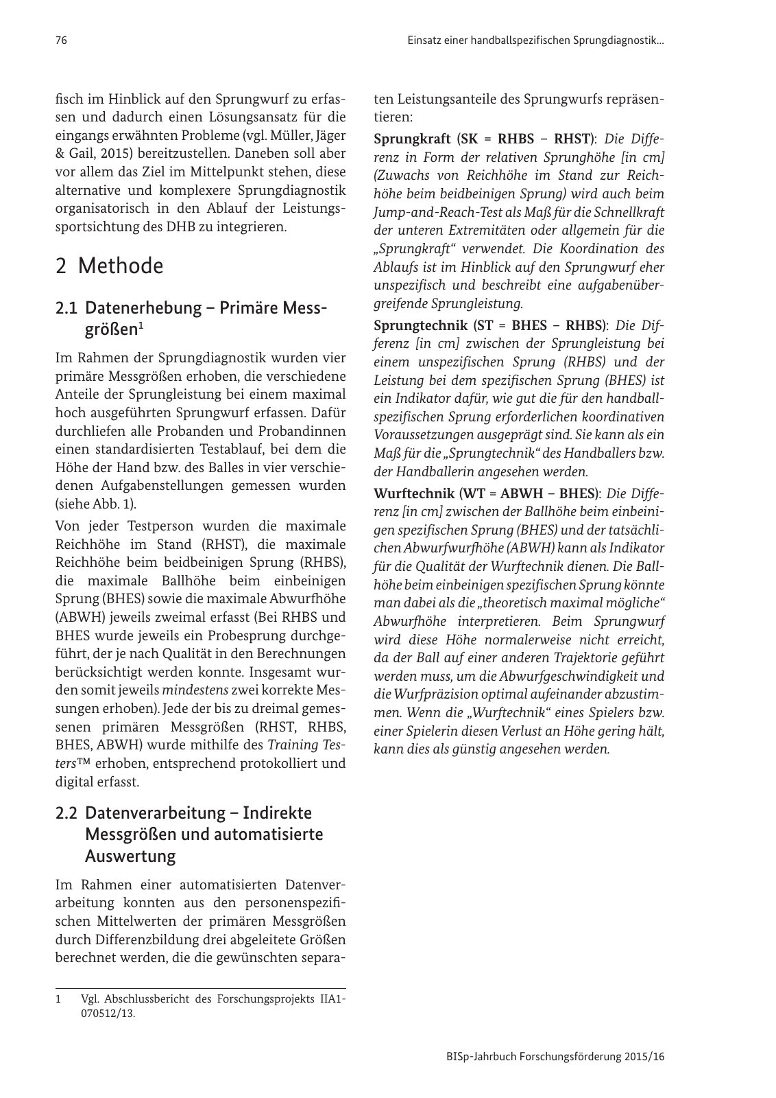 Vorschau BISp-Jahrbuch Forschungsförderung 2015/16 Seite 78