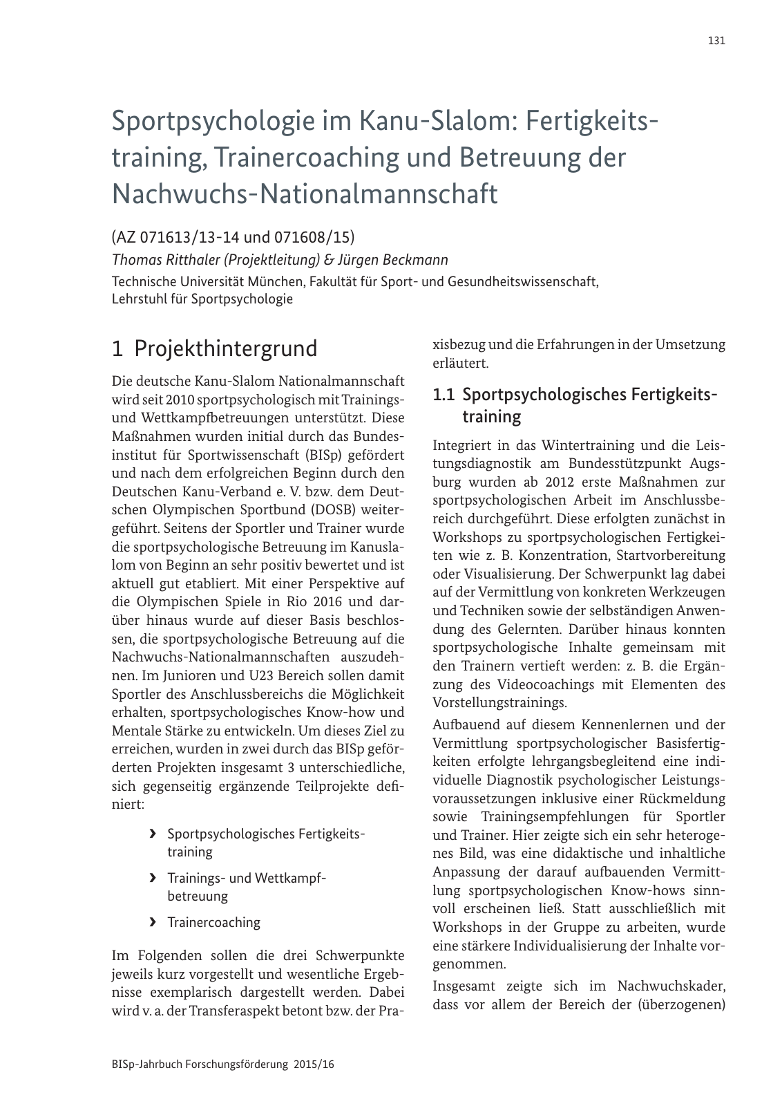 Vorschau BISp-Jahrbuch Forschungsförderung 2015/16 Seite 133