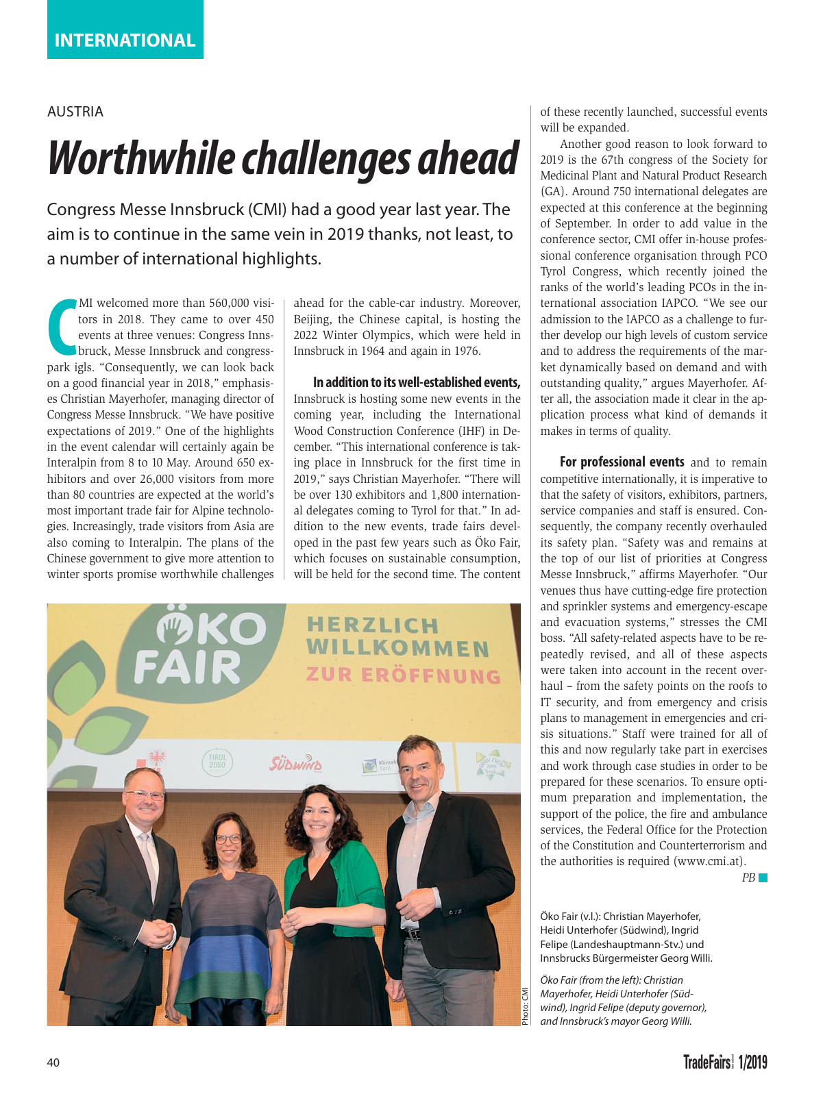 Vorschau TFI Trade-Fairs-International 01/2019 Seite 40