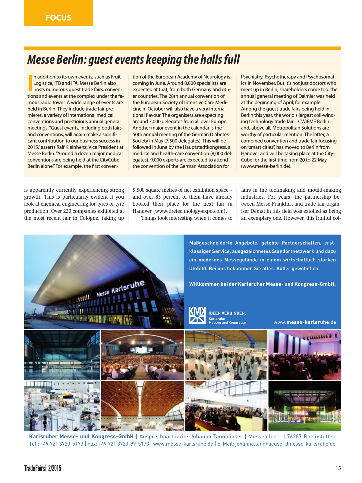 Vorschau TFI Trade-Fairs-International 02/2015 Seite 15