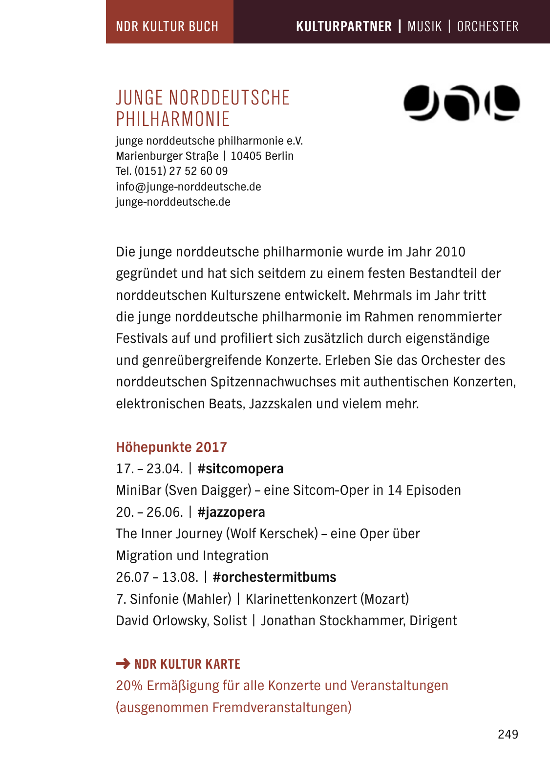 Vorschau NDR Kultur Buch 2017 Seite 251