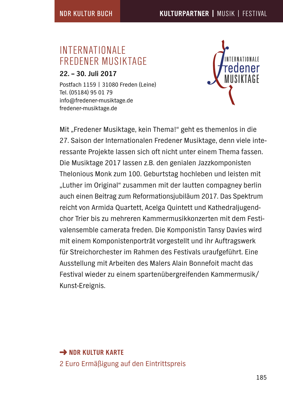 Vorschau NDR Kultur Buch 2017 Seite 187