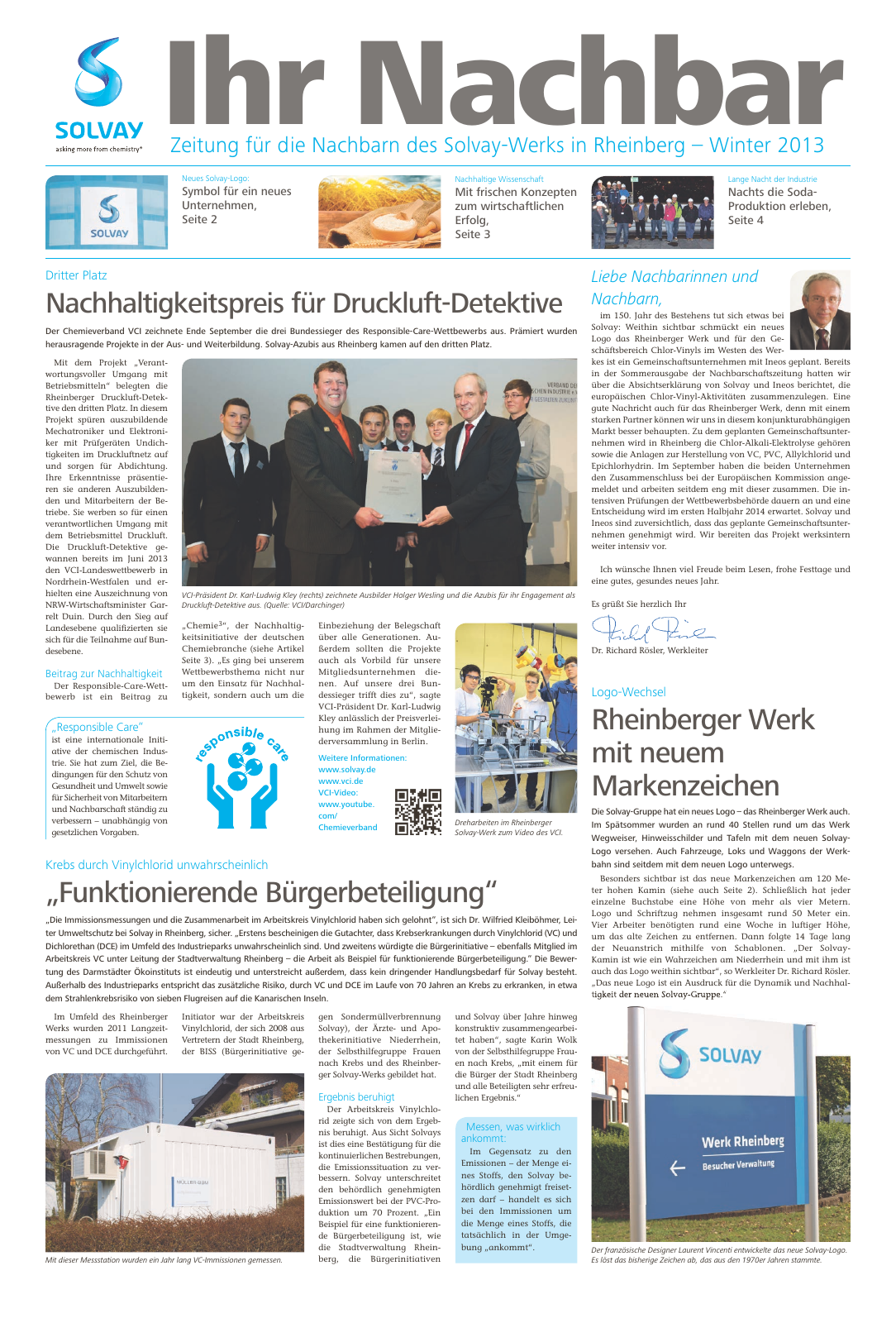 Vorschau Nachbarschaftszeitung Rheinberg Winter 2013 Seite 1