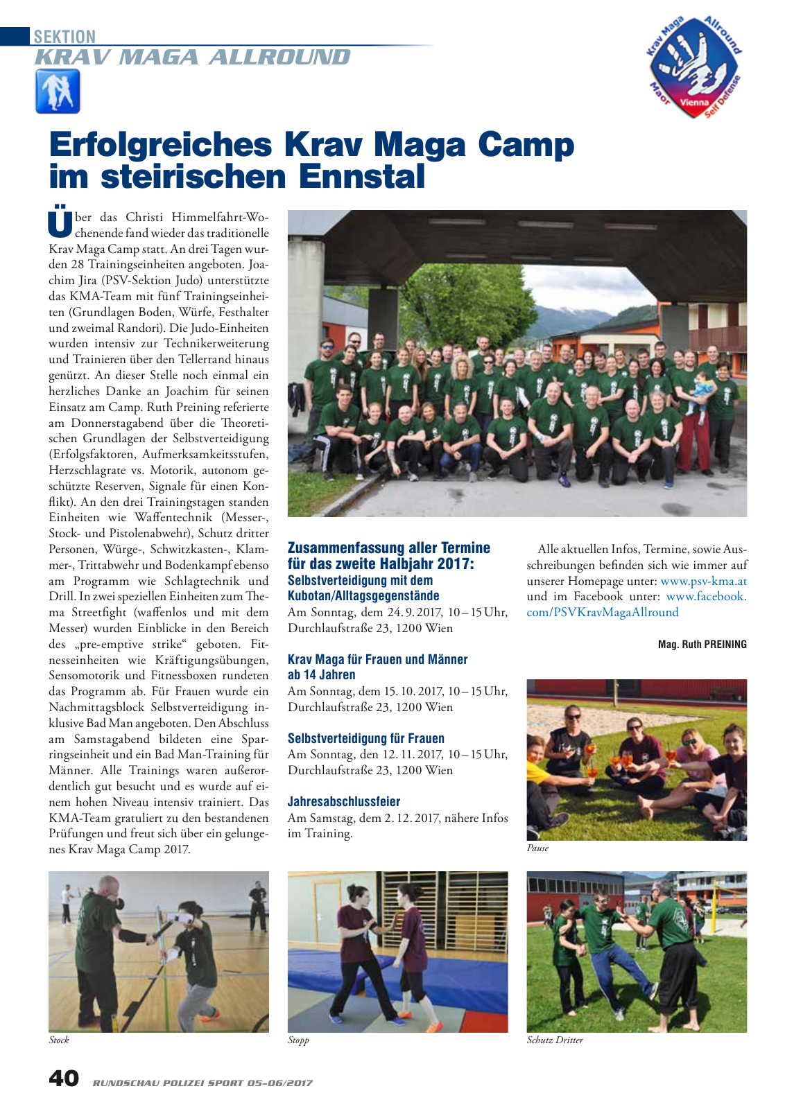 Vorschau Rundschau Polizei Sport 05-06/2017 Seite 40