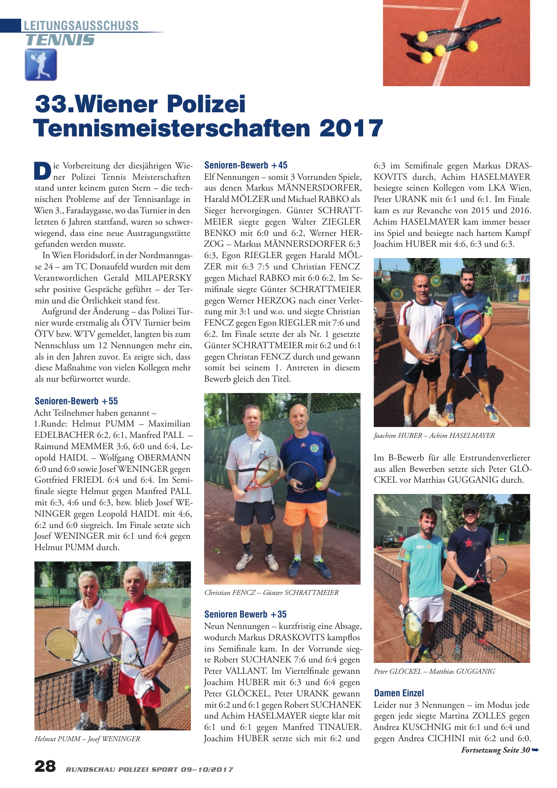 Vorschau Rundschau Polizei Sport 09-10/2017 Seite 28