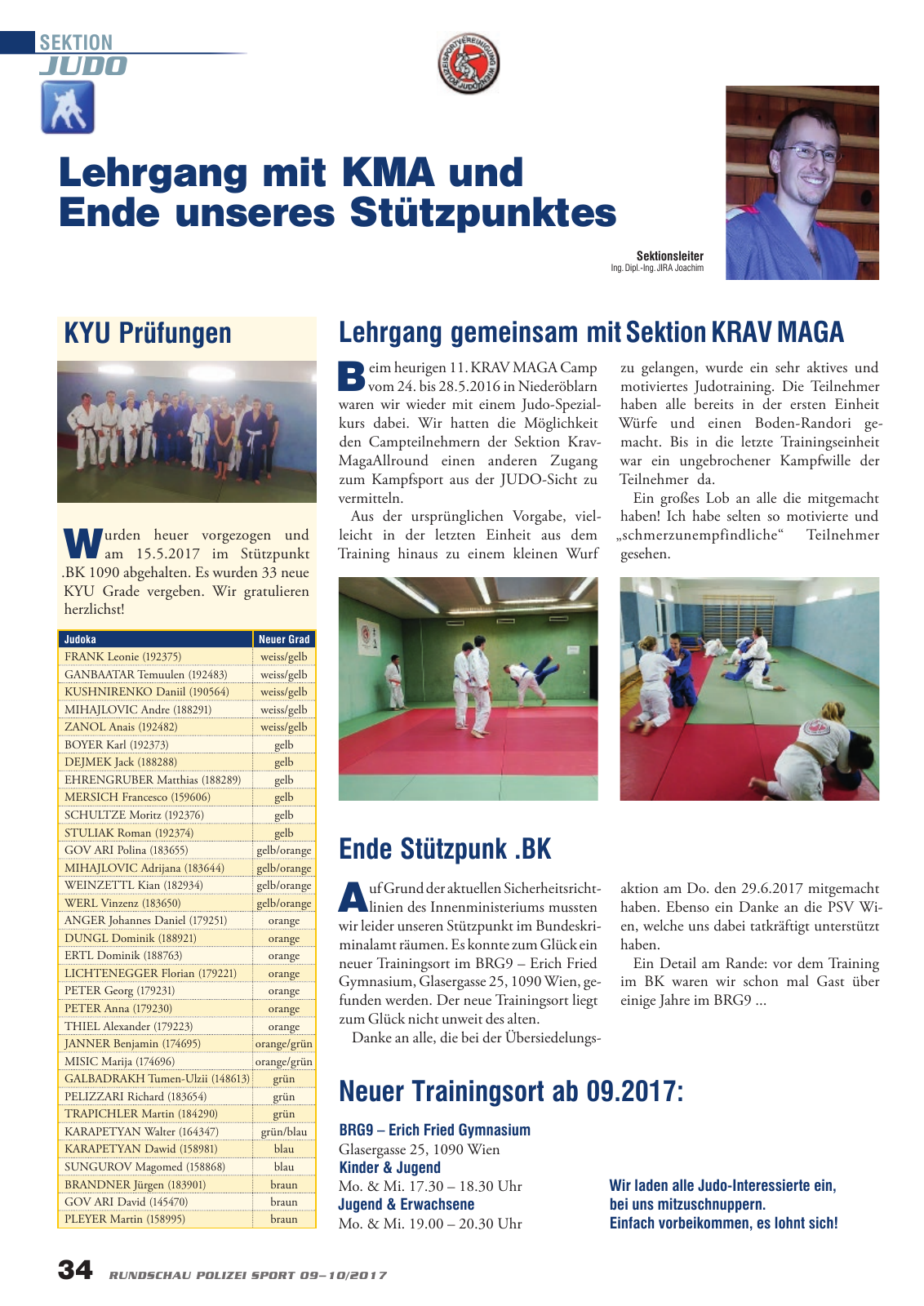 Vorschau Rundschau Polizei Sport 09-10/2017 Seite 34